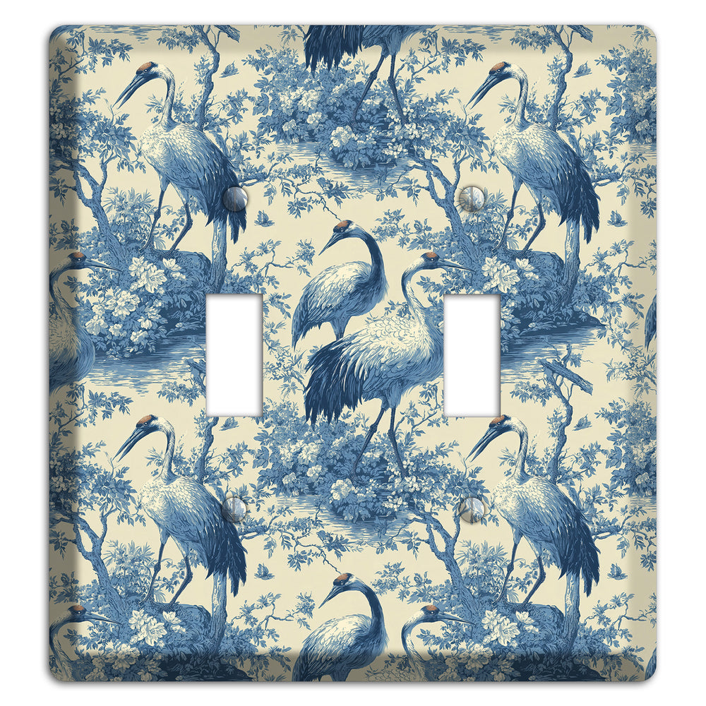 Cobalt Toile Vigil 2 Toggle Wallplate