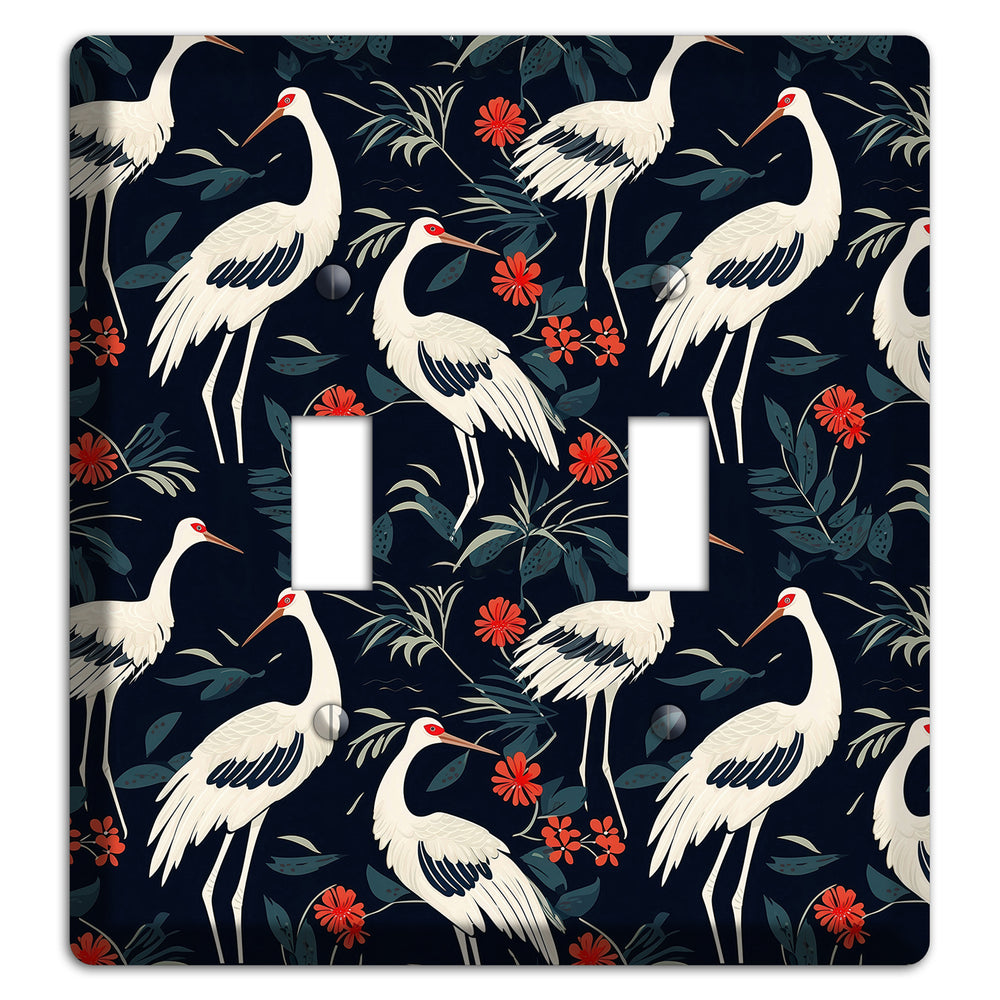Midnight Plume Garden 2 Toggle Wallplate