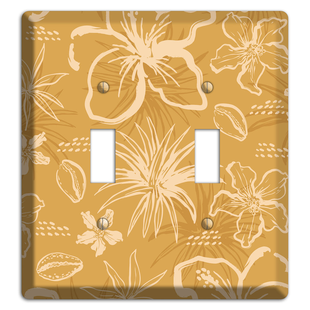 Golden Hibiscus Drift 2 Toggle Wallplate