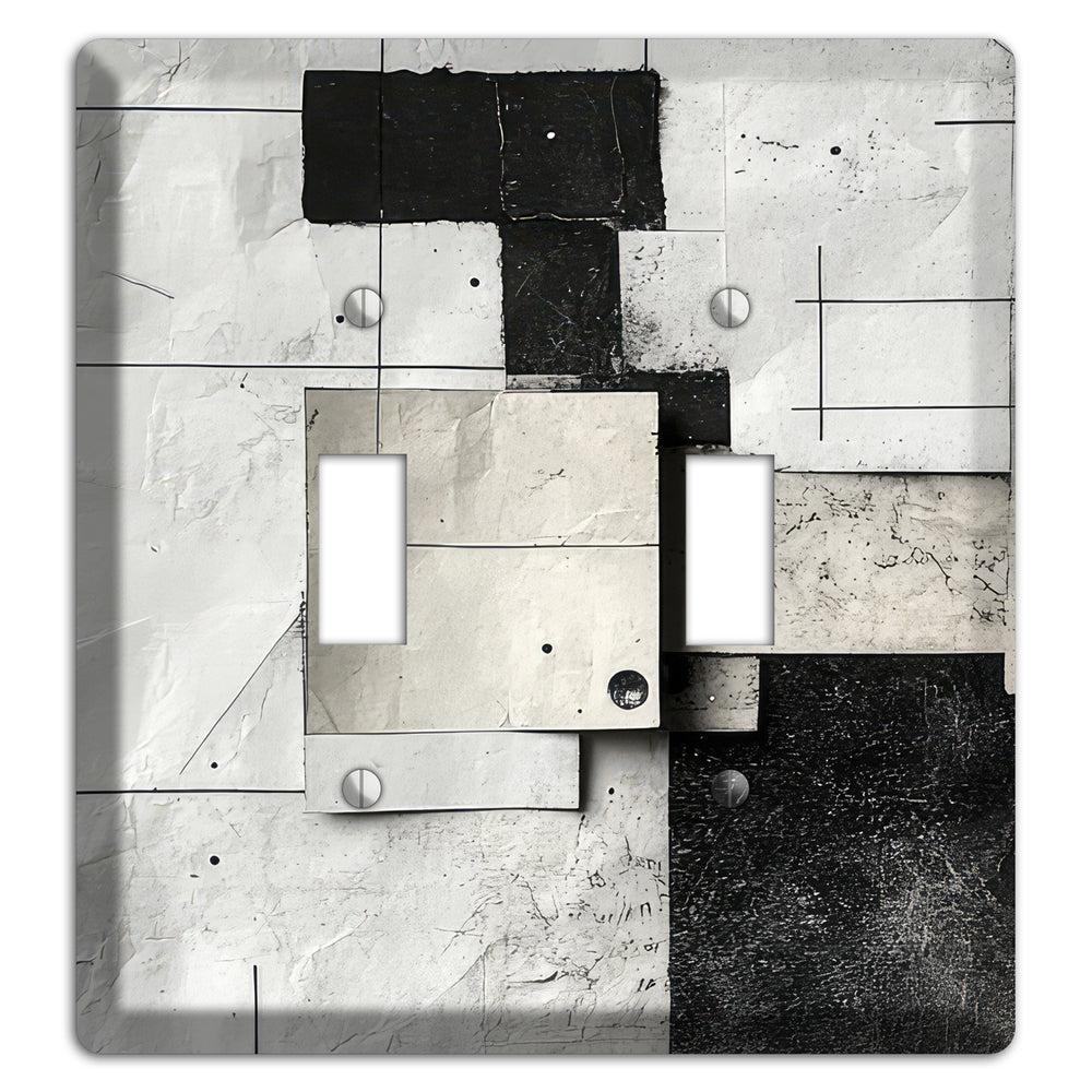 Torn Blueprint Collage 2 Toggle Wallplate