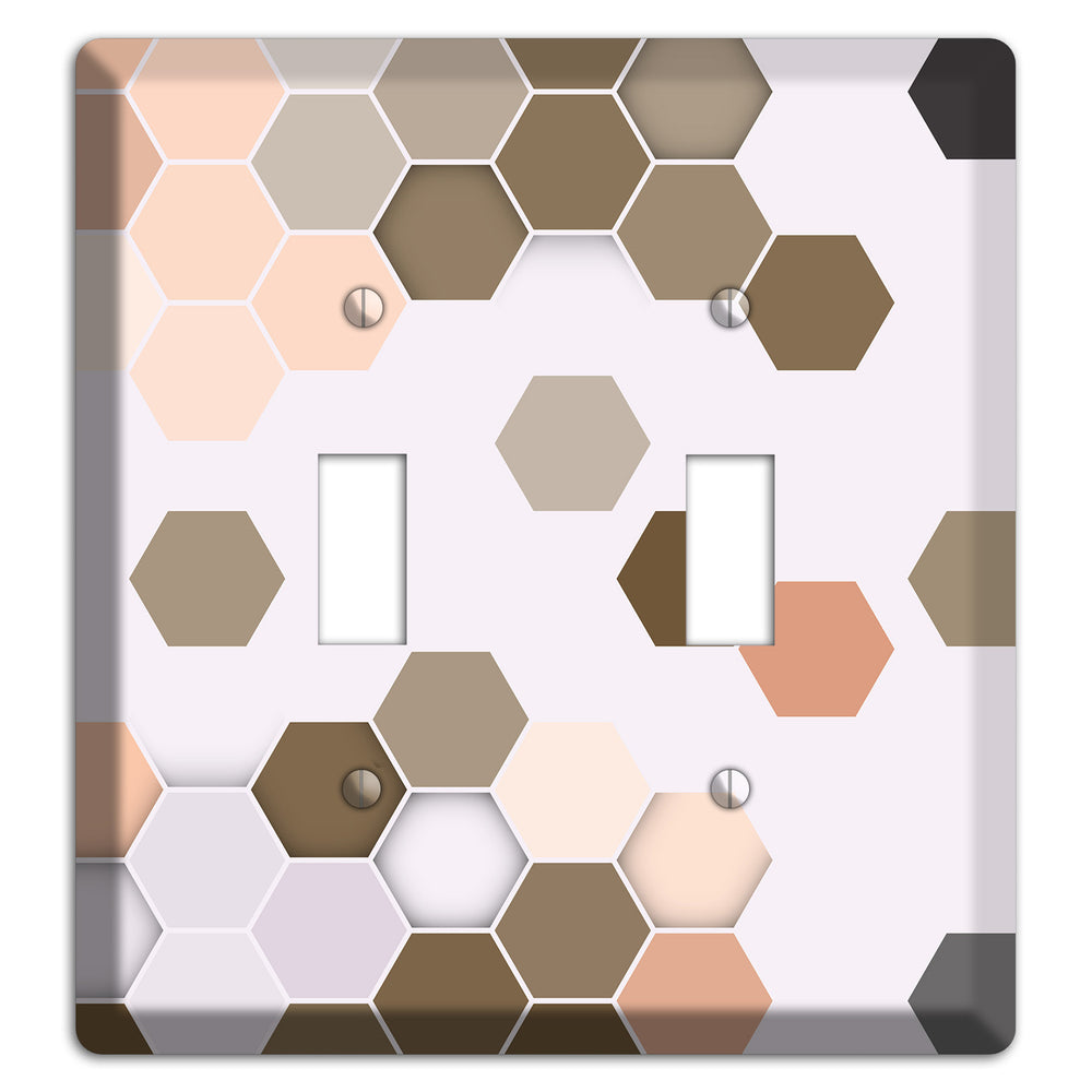 Clay & Terracotta Geometric Tiling 2 Toggle Wallplate