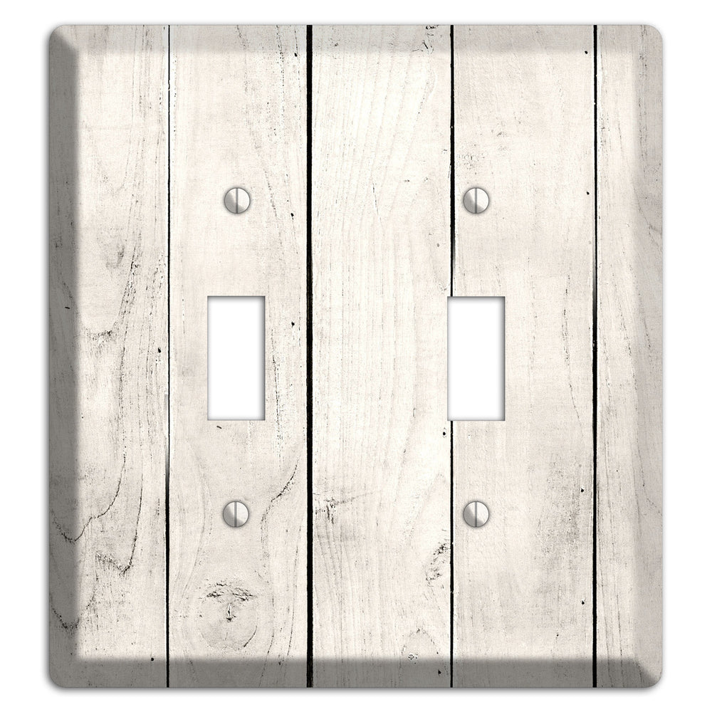 Whitewashed Planks 2 Toggle Wallplate