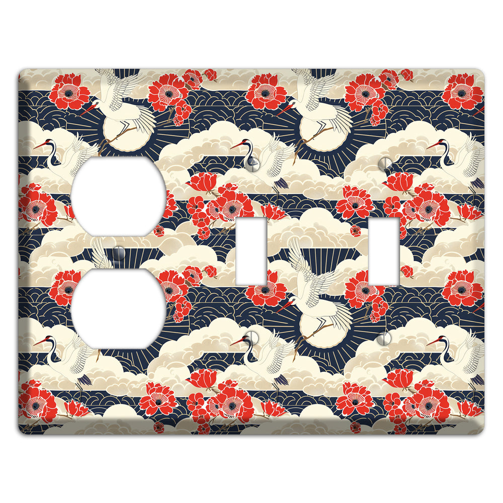 Crimson Peony Ascent Duplex / 2 Toggle Wallplate