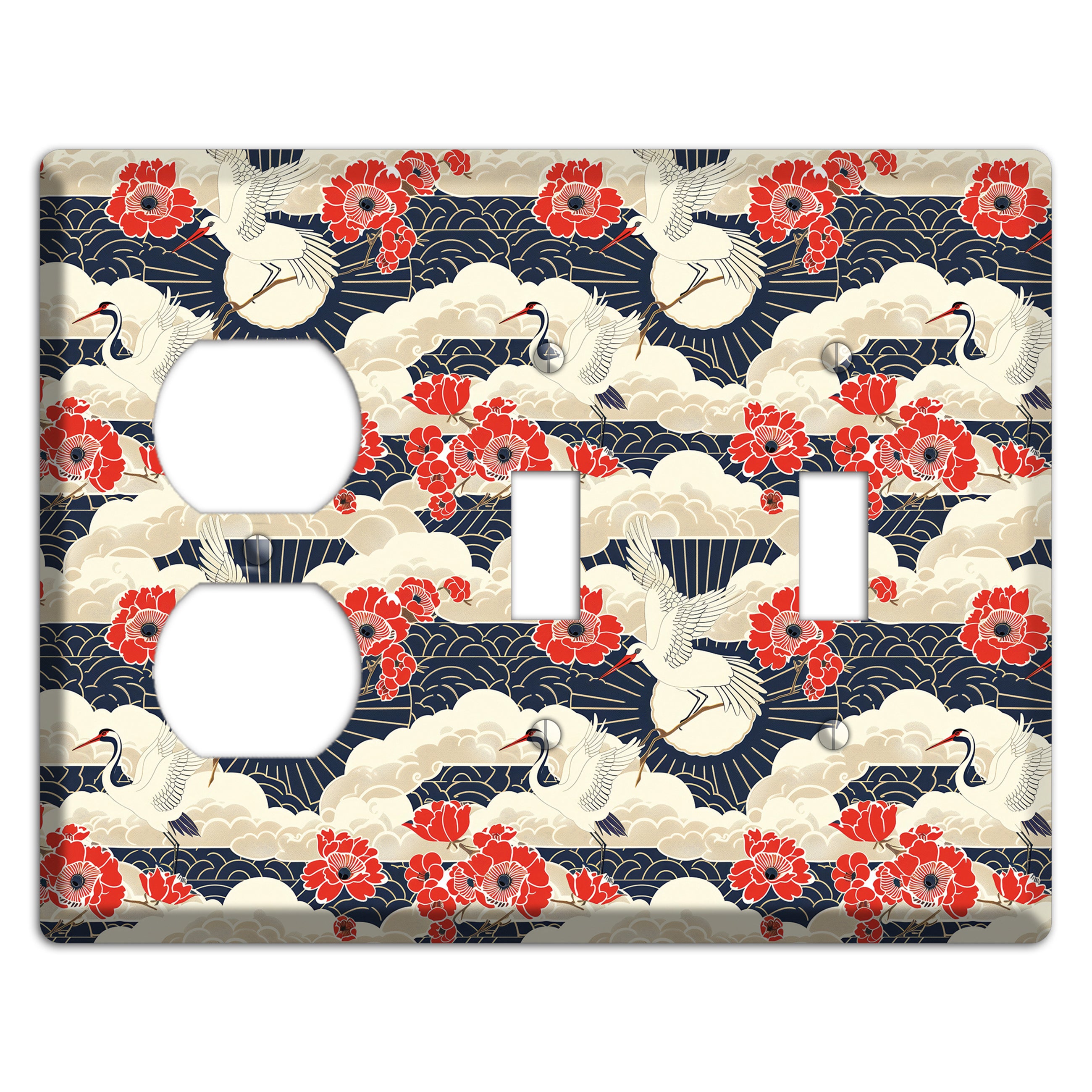 Crimson Peony Ascent Duplex / 2 Toggle Wallplate