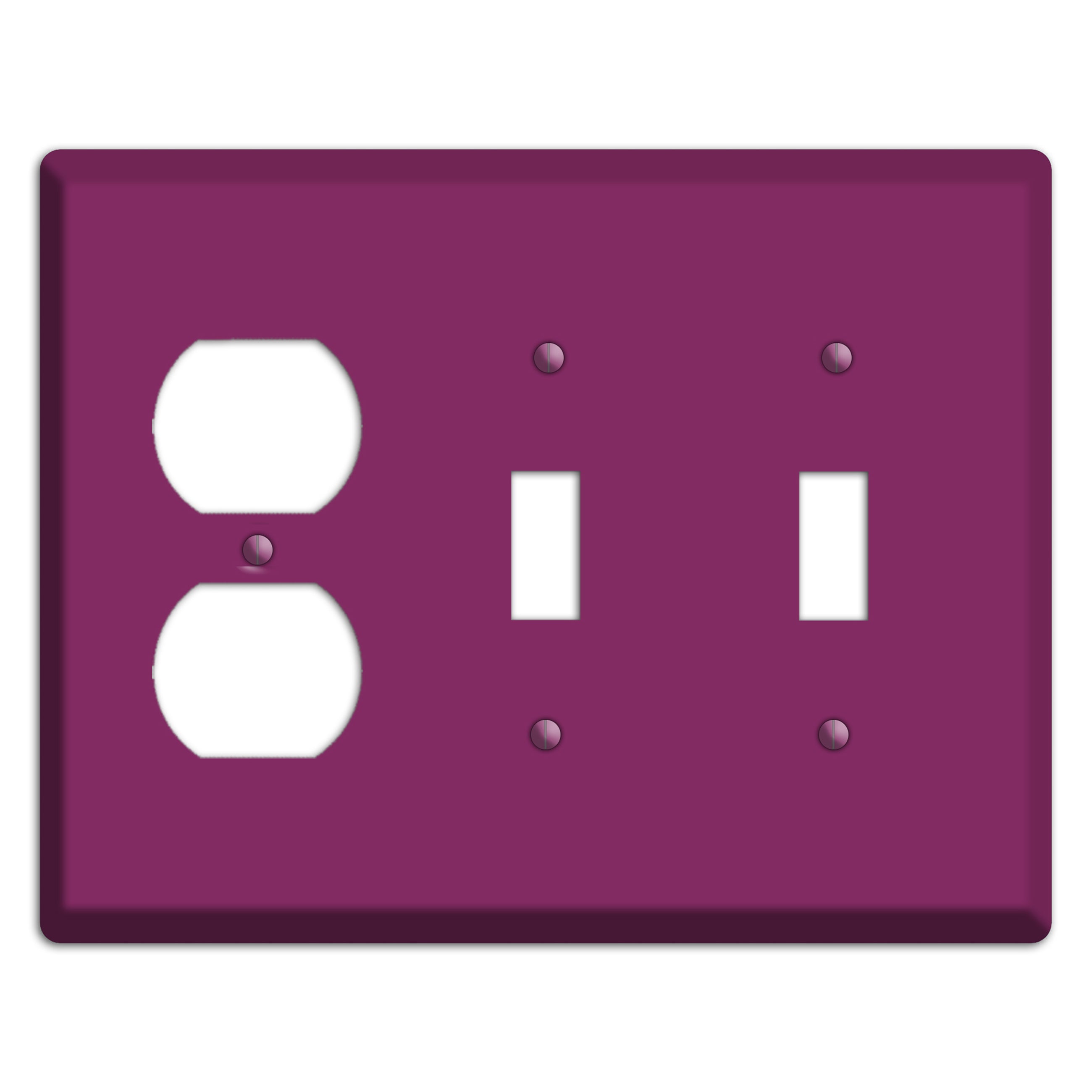 Baxter Plum Wine Duplex / 2 Toggle Wallplate