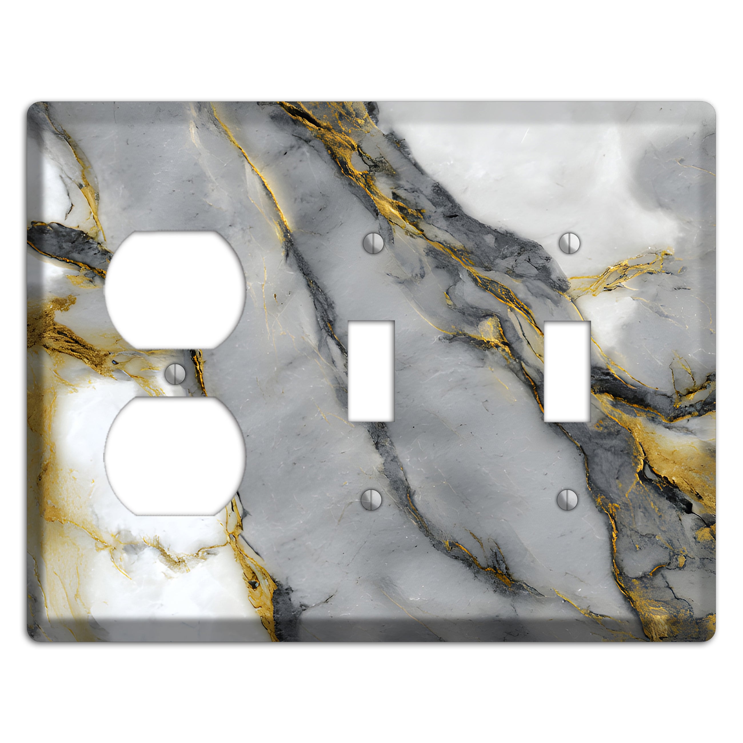 Finlandia Marble Duplex / 2 Toggle Wallplate