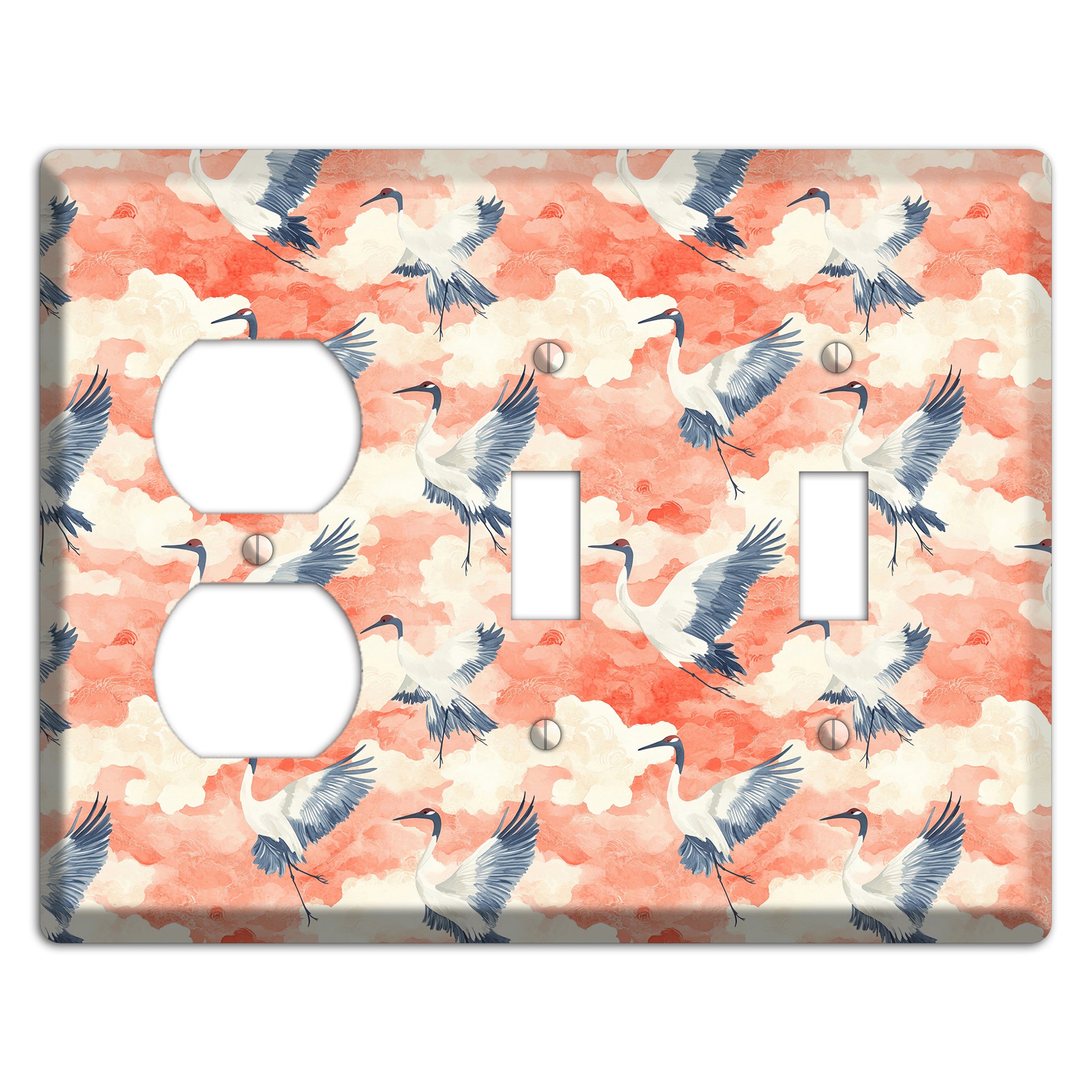 Coral Sky Migration Duplex / 2 Toggle Wallplate