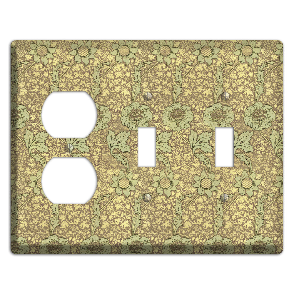 Wildflower Scroll Duplex / 2 Toggle Wallplate