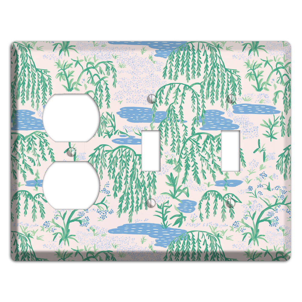 Willow & Still Water Duplex / 2 Toggle Wallplate