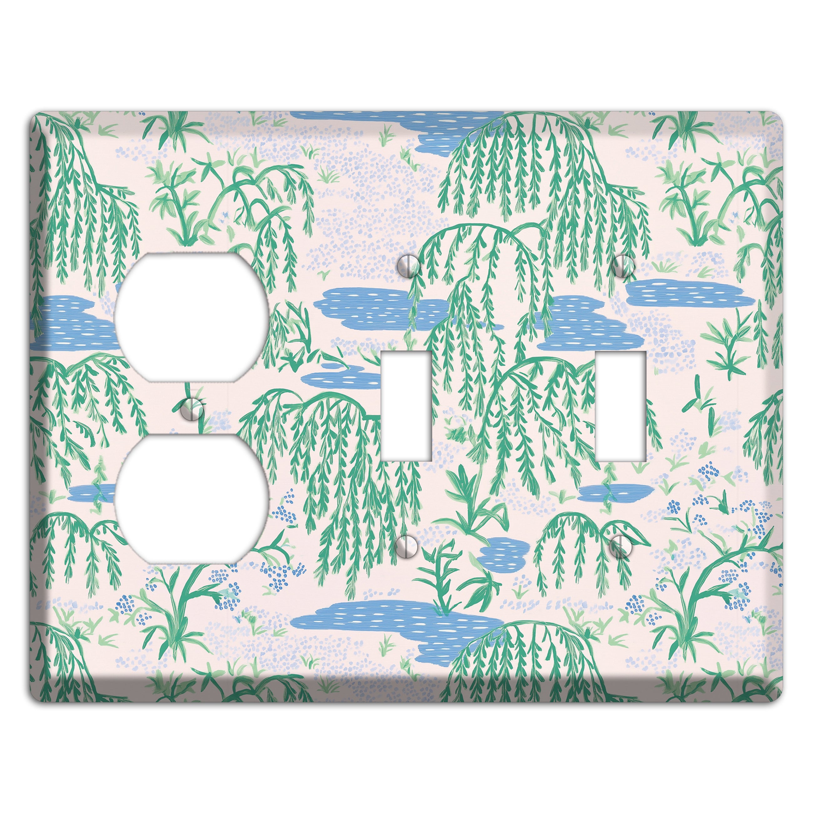 Willow & Still Water Duplex / 2 Toggle Wallplate