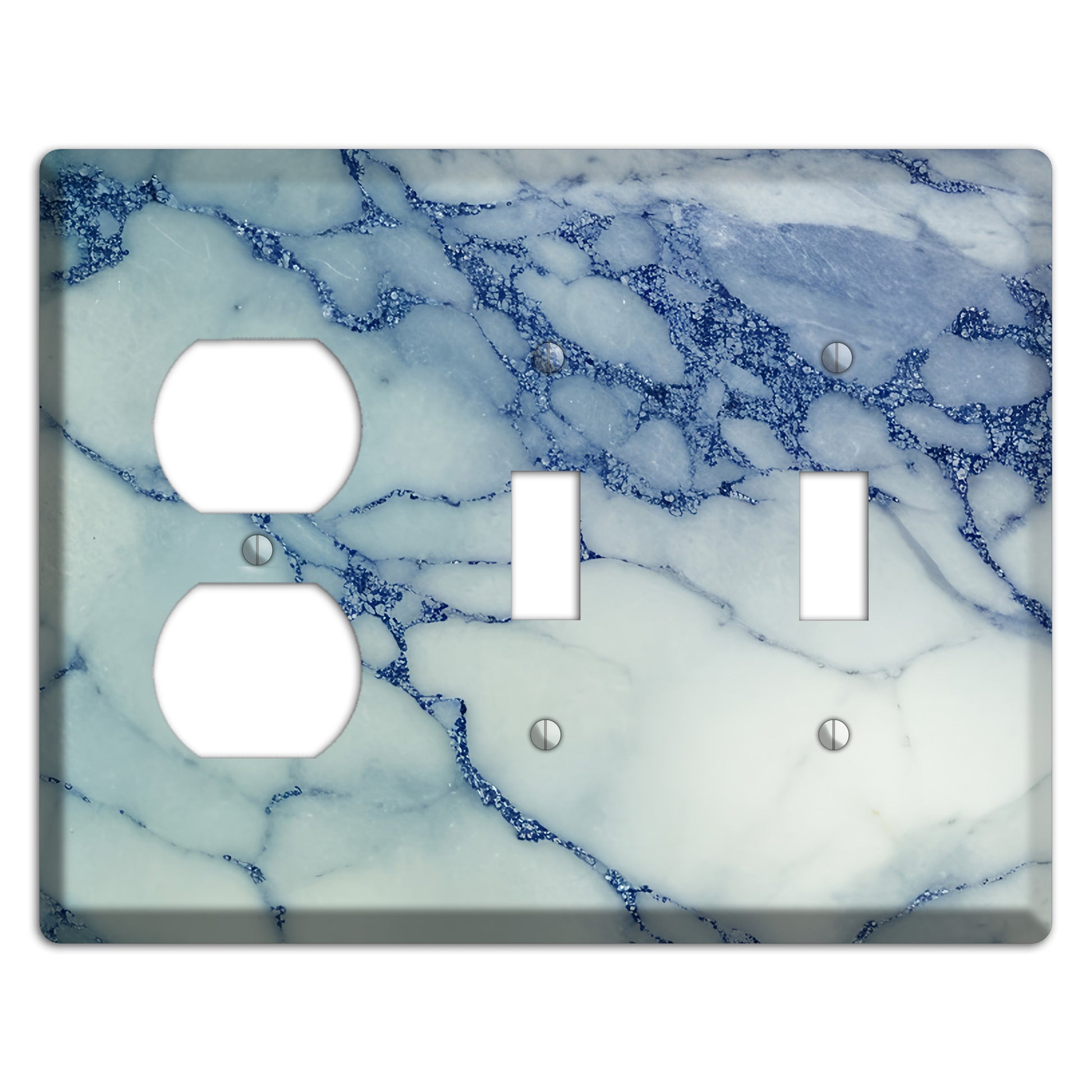Opal marble Duplex / 2 Toggle Wallplate
