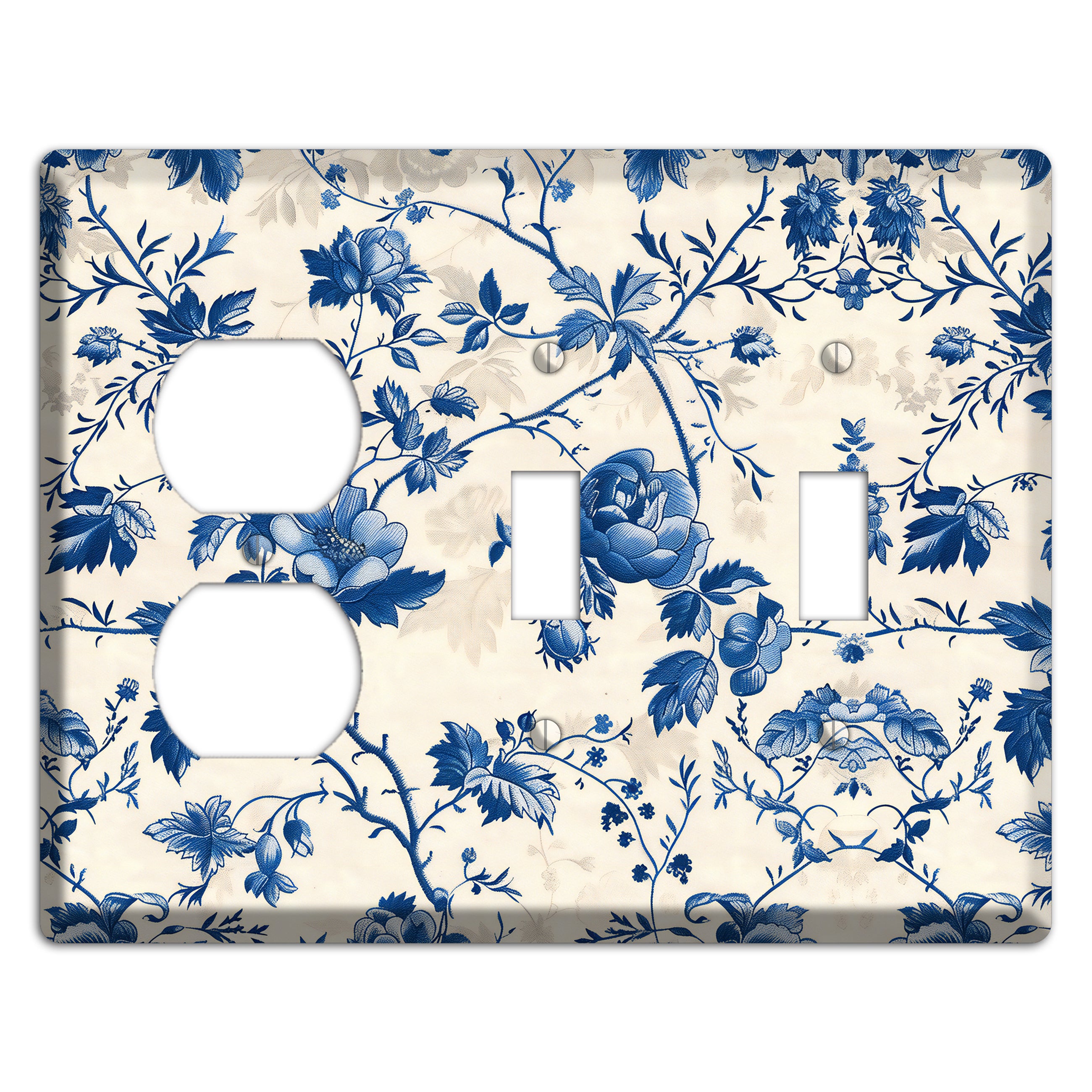 Porcelain Garden Riot Duplex / 2 Toggle Wallplate