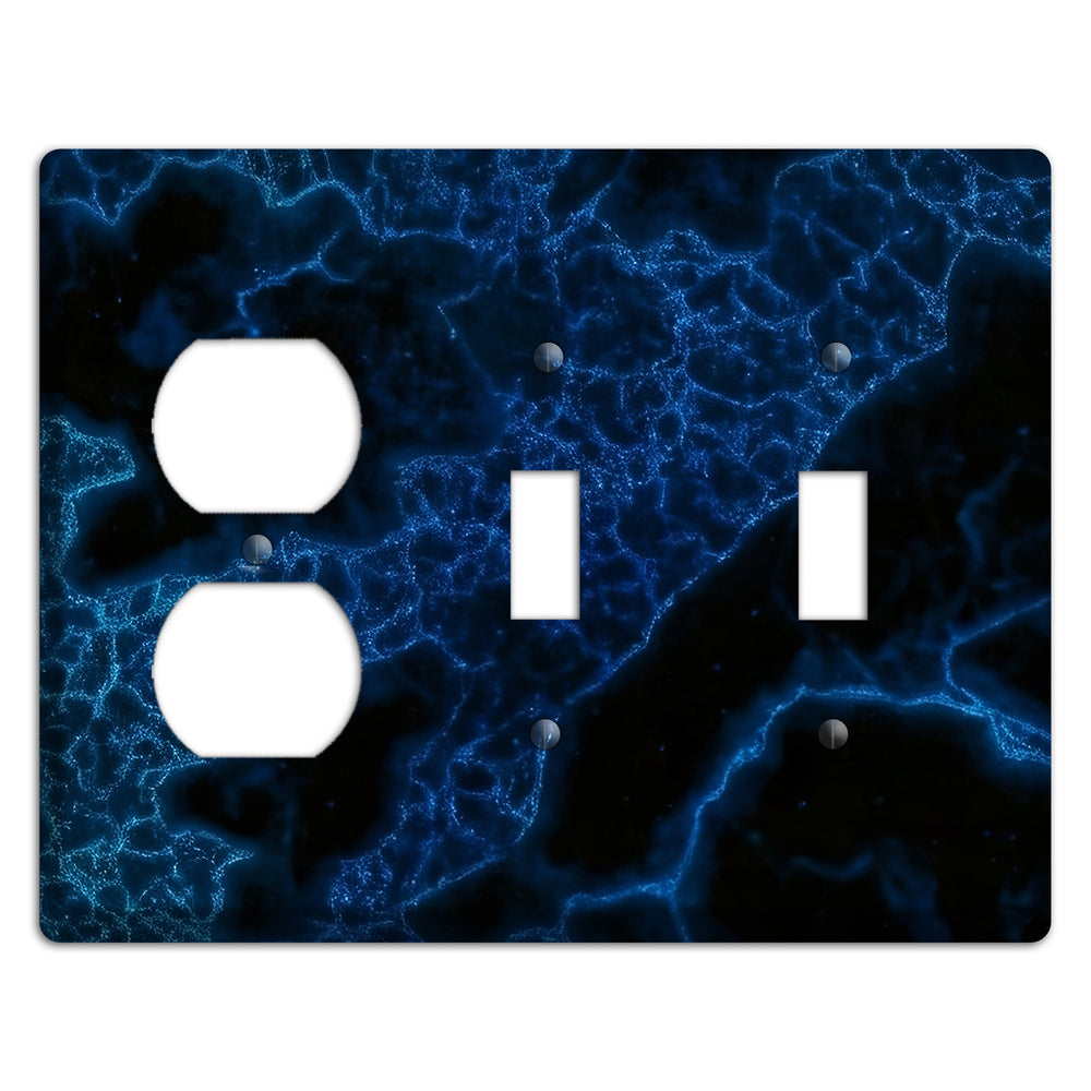 Midnight Marble Duplex / 2 Toggle Wallplate