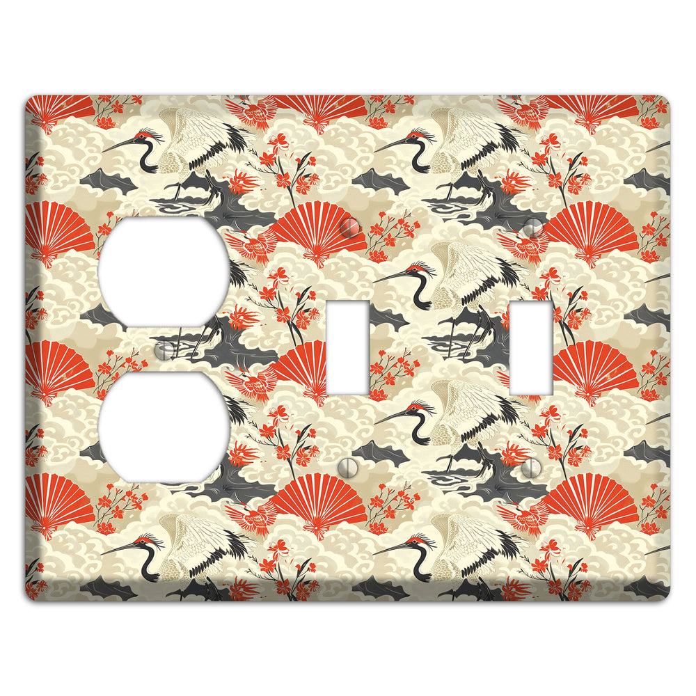 Vermillion Mist Reverie Duplex / 2 Toggle Wallplate