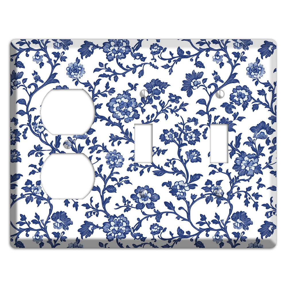 Porcelain Vine Reverie Duplex / 2 Toggle Wallplate
