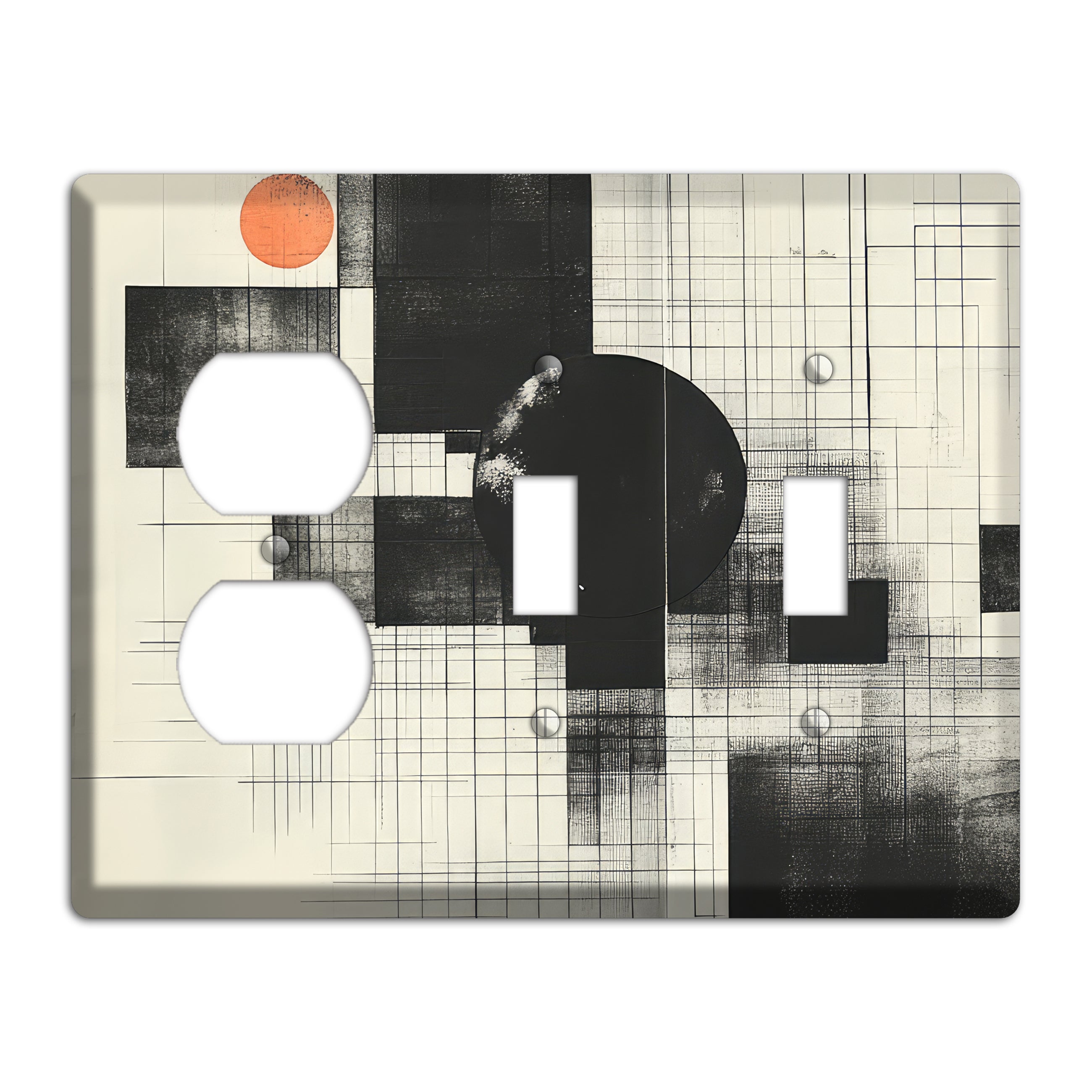 Eclipse Over Blueprint Duplex / 2 Toggle Wallplate