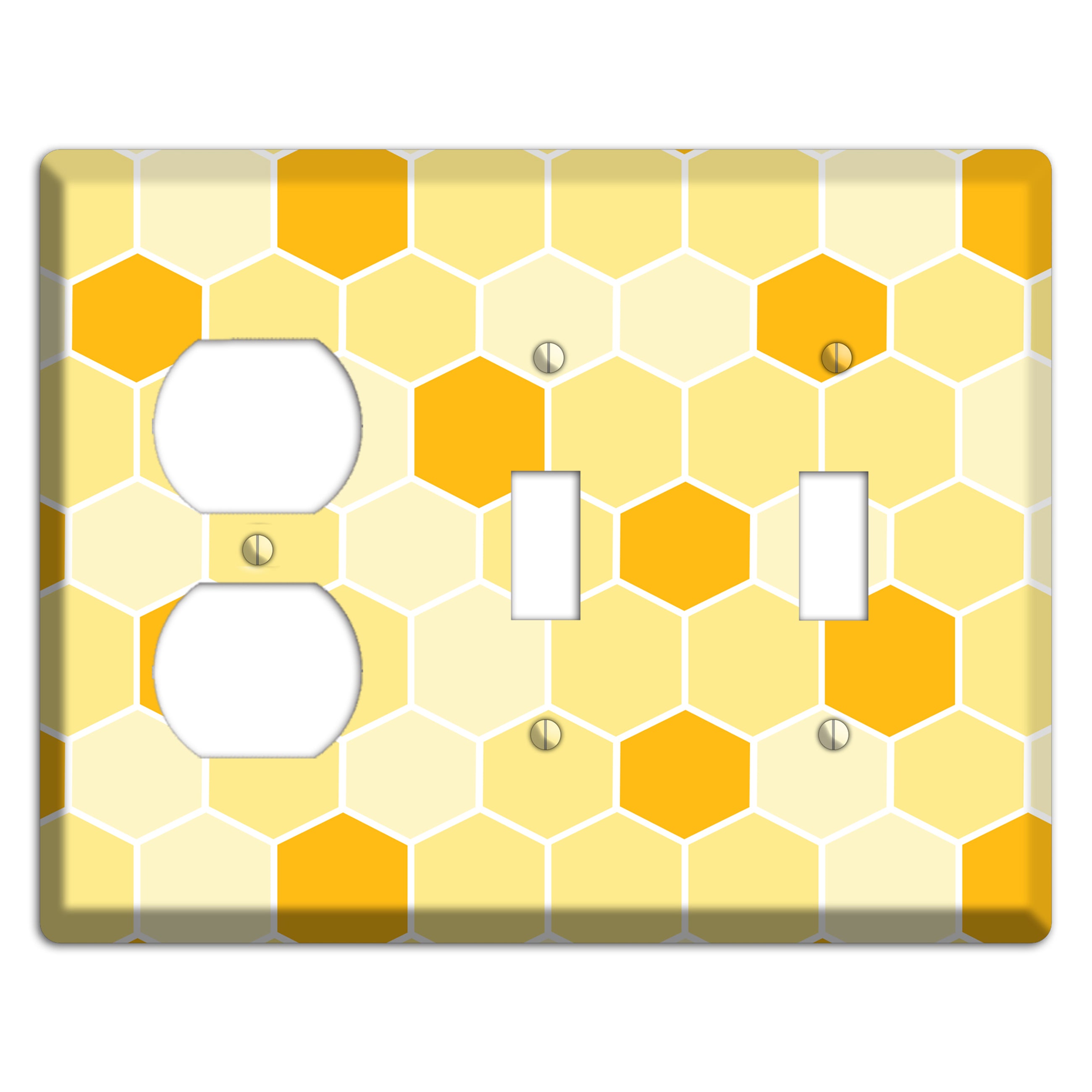 Honeycomb Harvest Duplex / 2 Toggle Wallplate