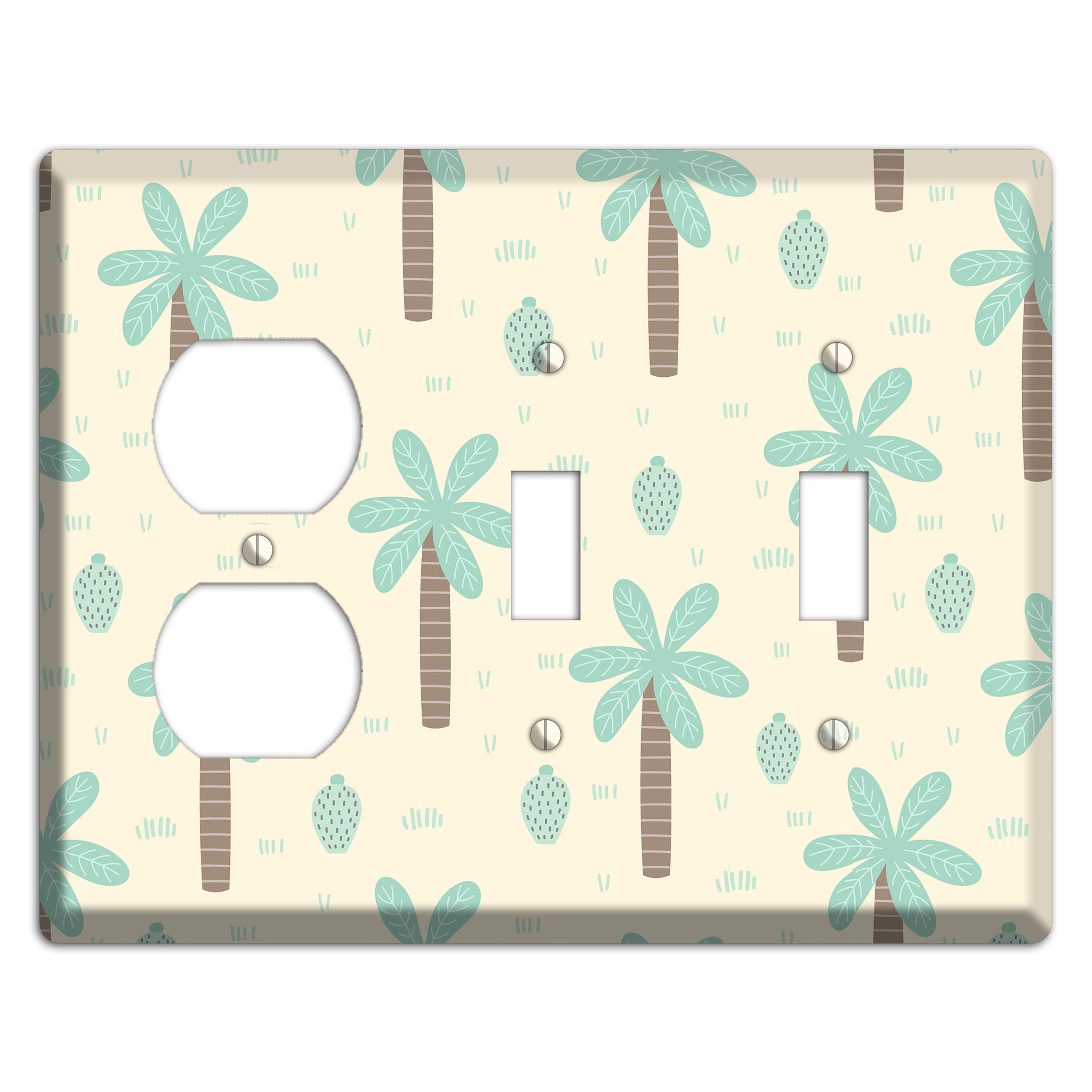 Dino Palmscape Duplex / 2 Toggle Wallplate
