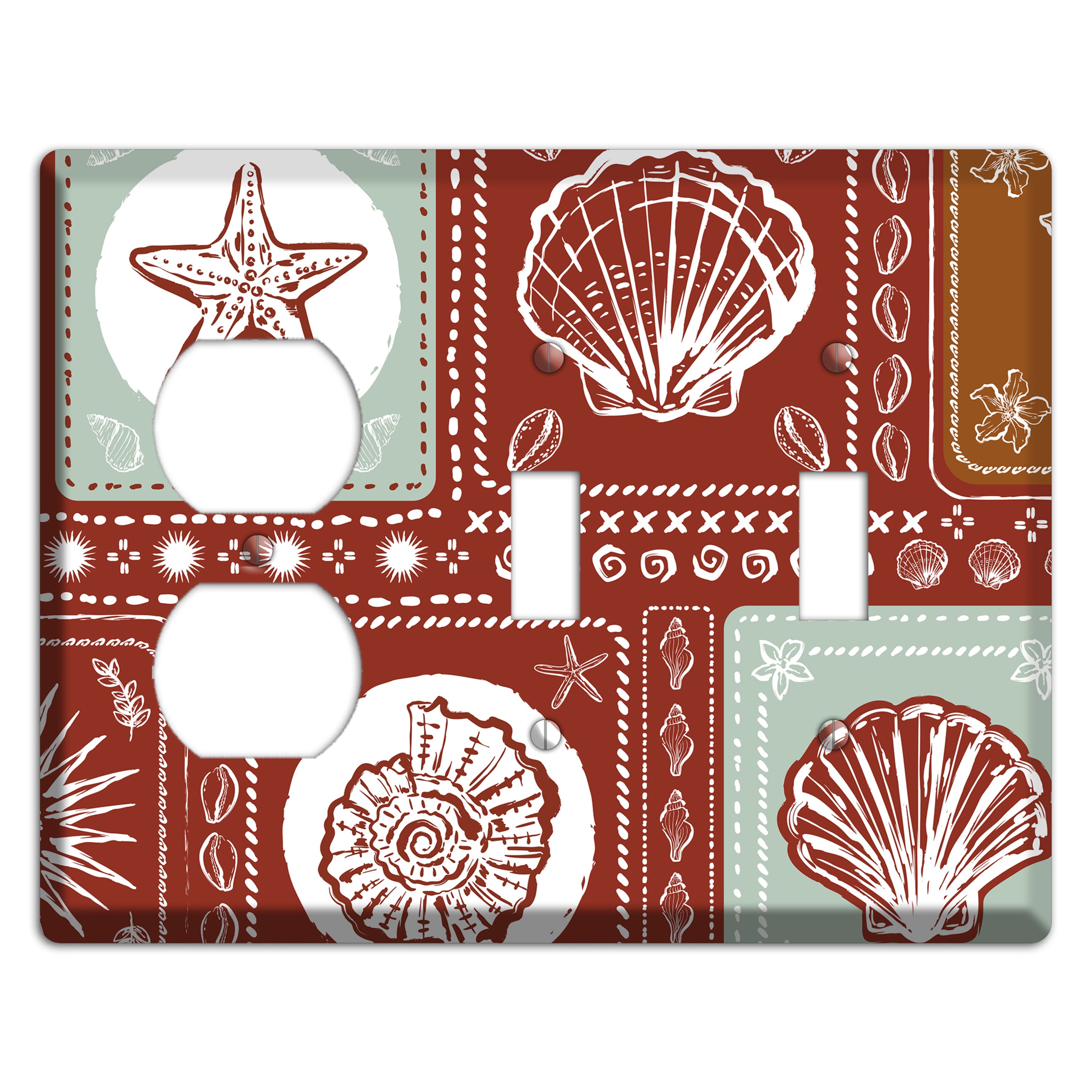 Crimson Tide Relics Duplex / 2 Toggle Wallplate