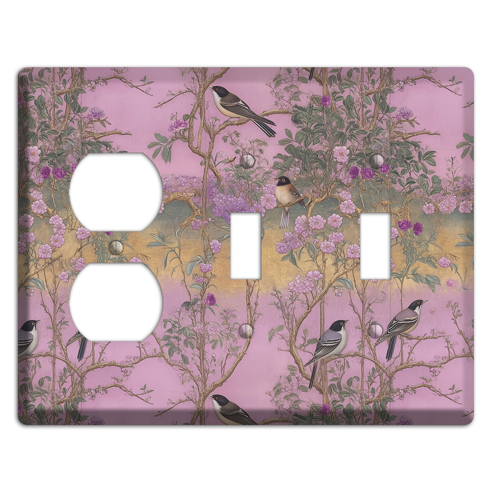 Songbird Twilight Garden Duplex / 2 Toggle Wallplate
