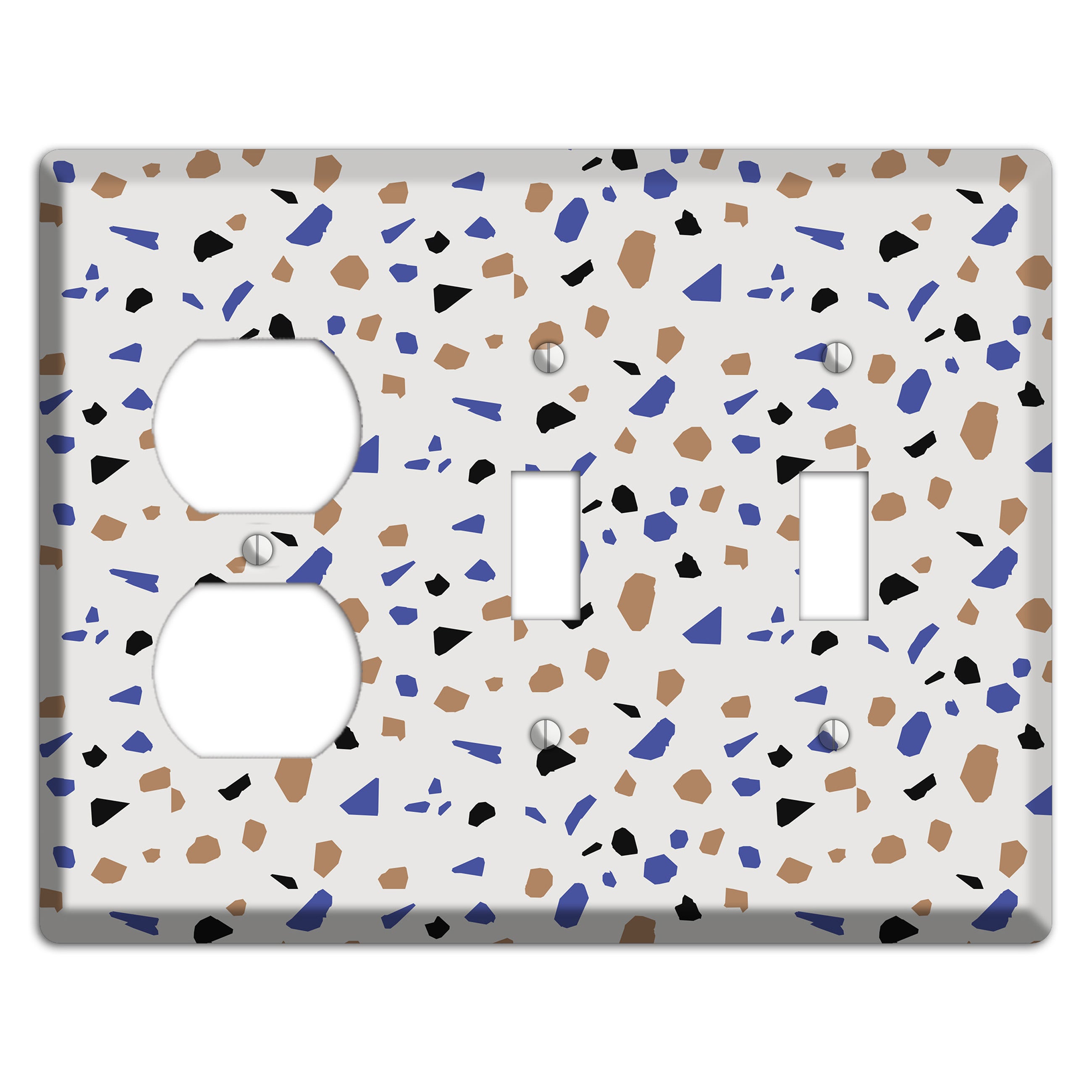 Retro Pop Terrazzo Duplex / 2 Toggle Wallplate