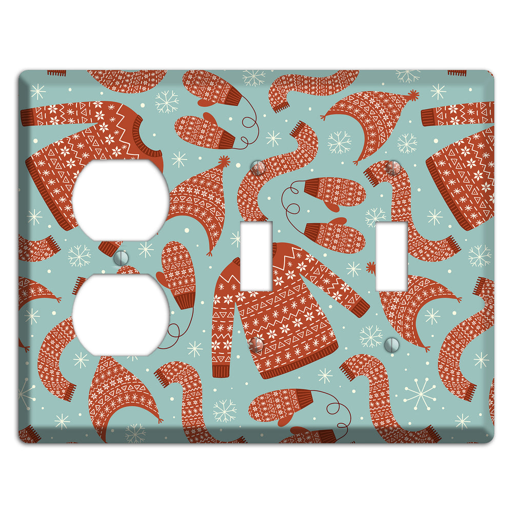 Cozy Knits & Mittens Duplex / 2 Toggle Wallplate