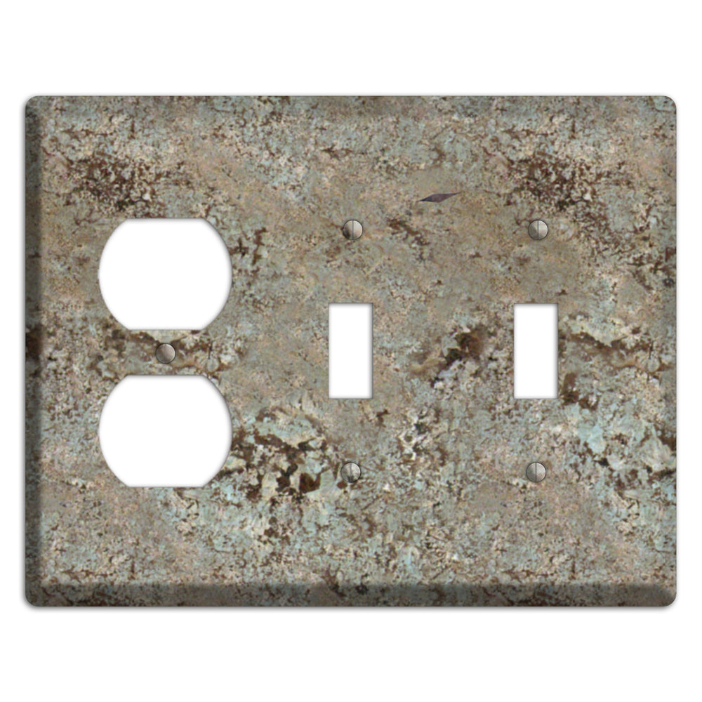 Delicatus White Granite Duplex / 2 Toggle Wallplate