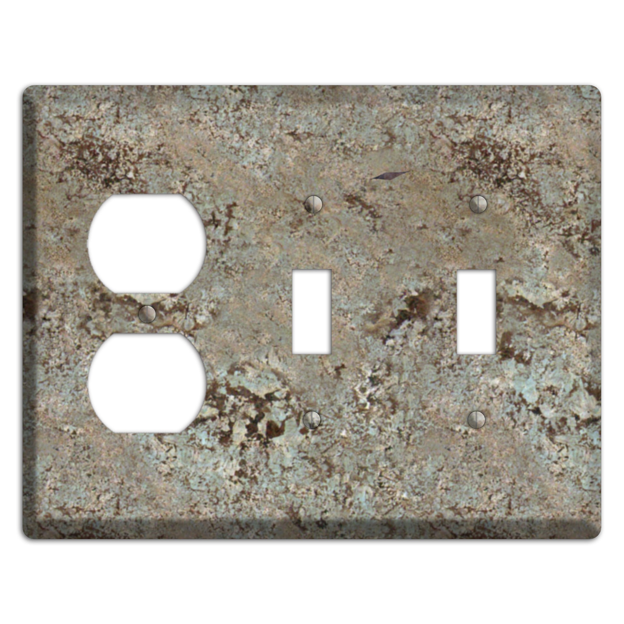 Delicatus White Granite Duplex / 2 Toggle Wallplate