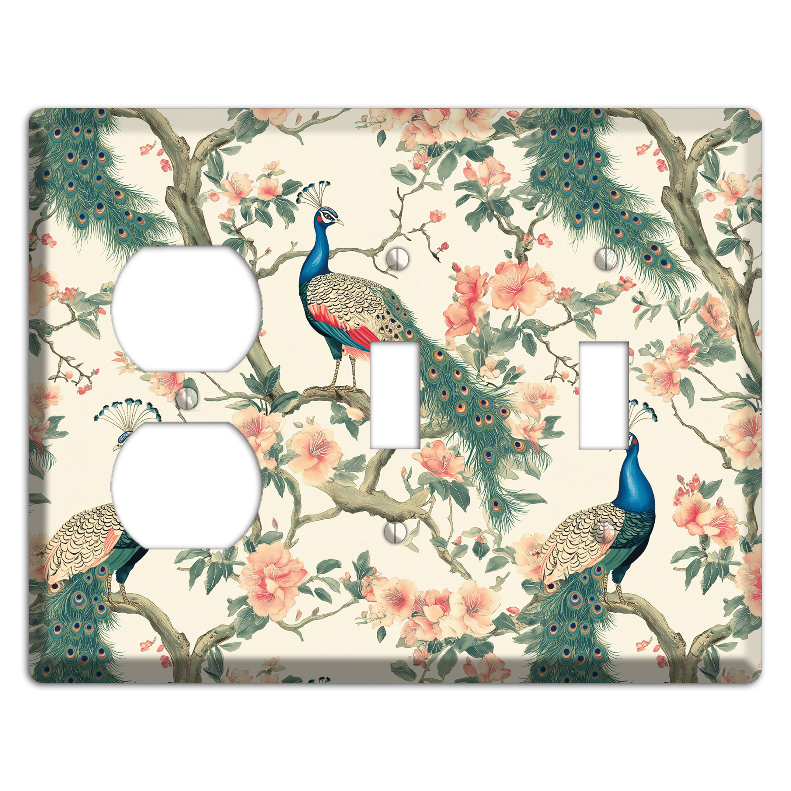 Imperial Plumage Garden Duplex / 2 Toggle Wallplate