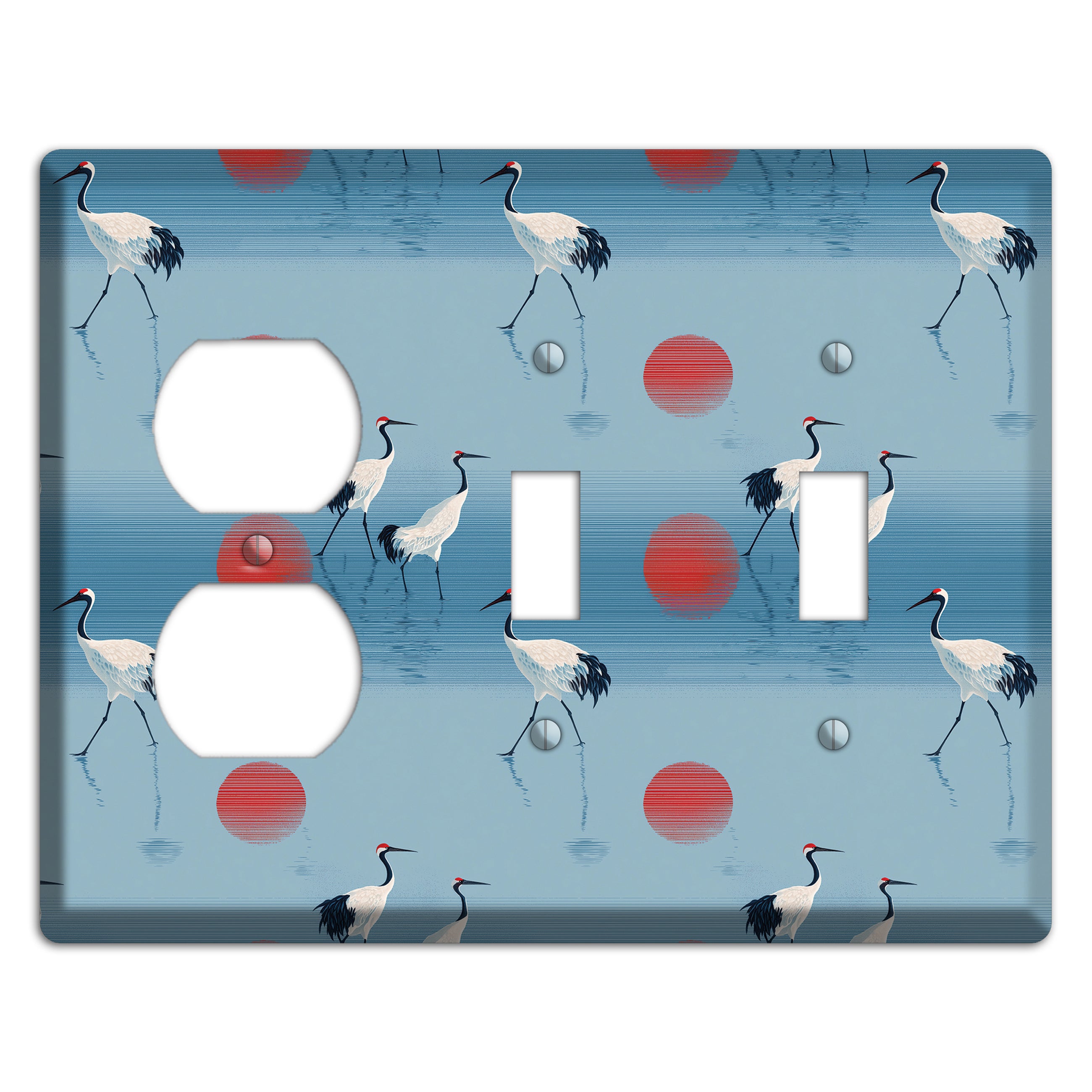 Scarlet Sun Shallows Duplex / 2 Toggle Wallplate