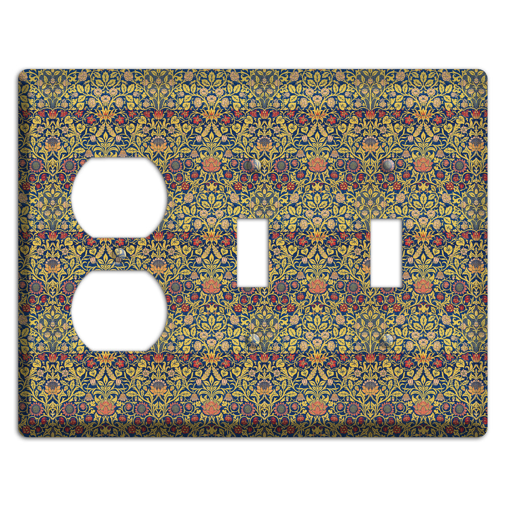 Orchard Garden Stripe Duplex / 2 Toggle Wallplate