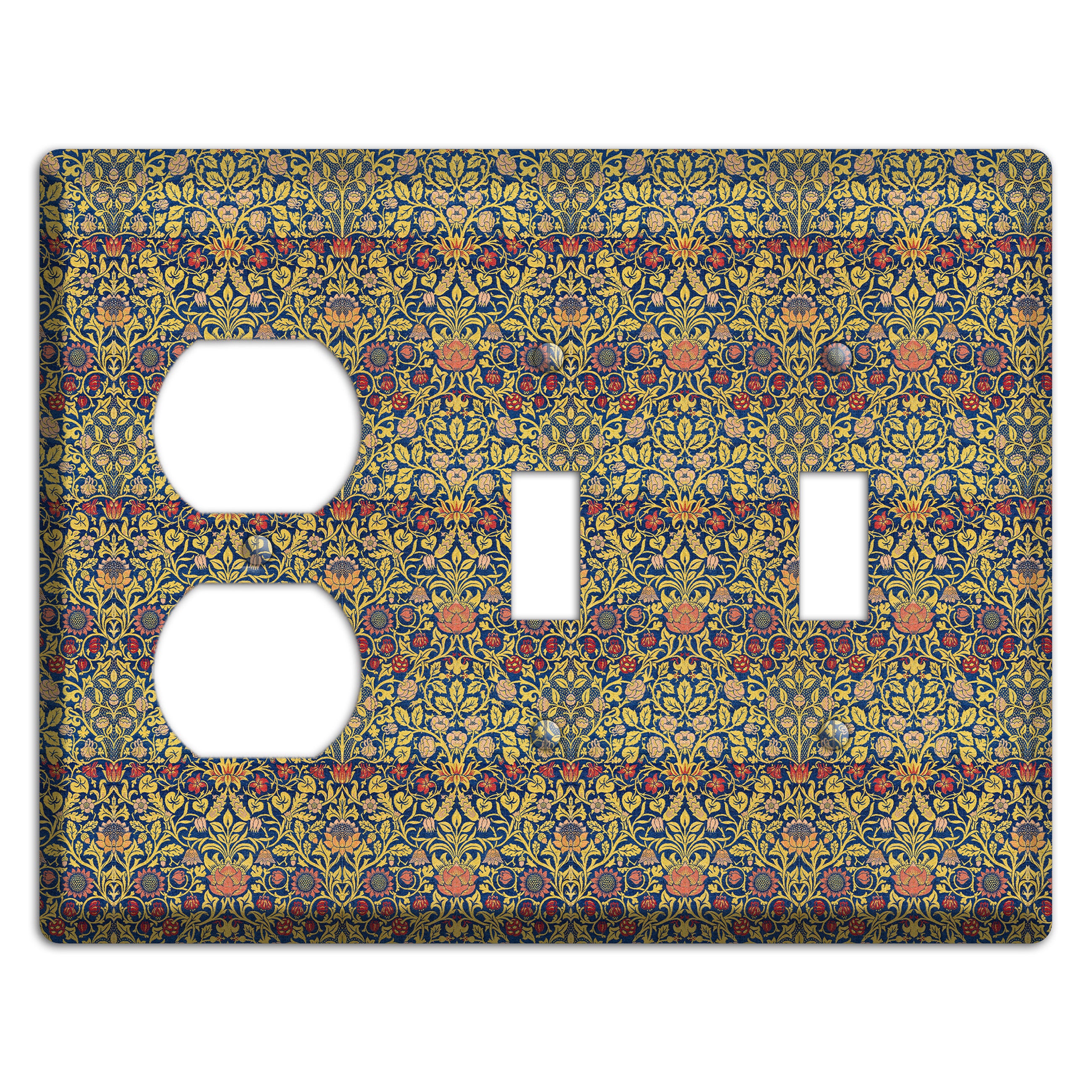 Orchard Garden Stripe Duplex / 2 Toggle Wallplate