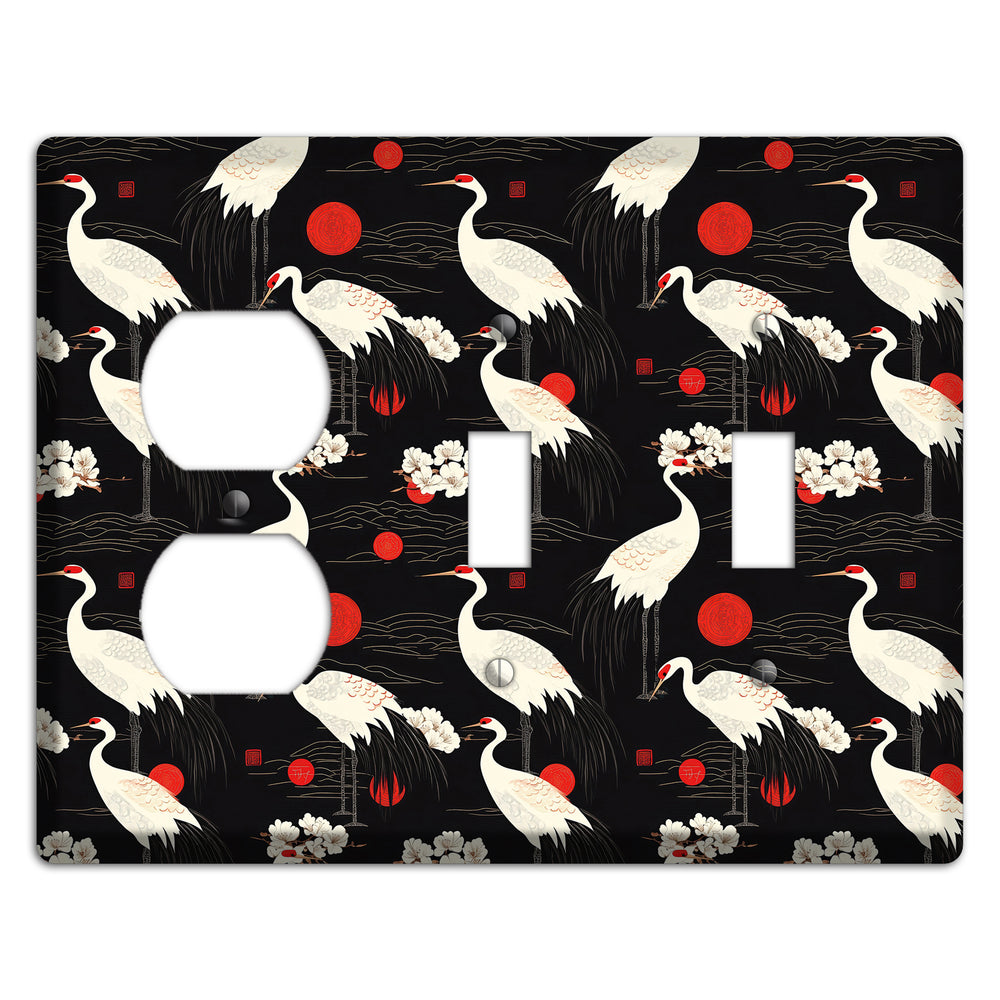Obsidian Sun Vigil Duplex / 2 Toggle Wallplate