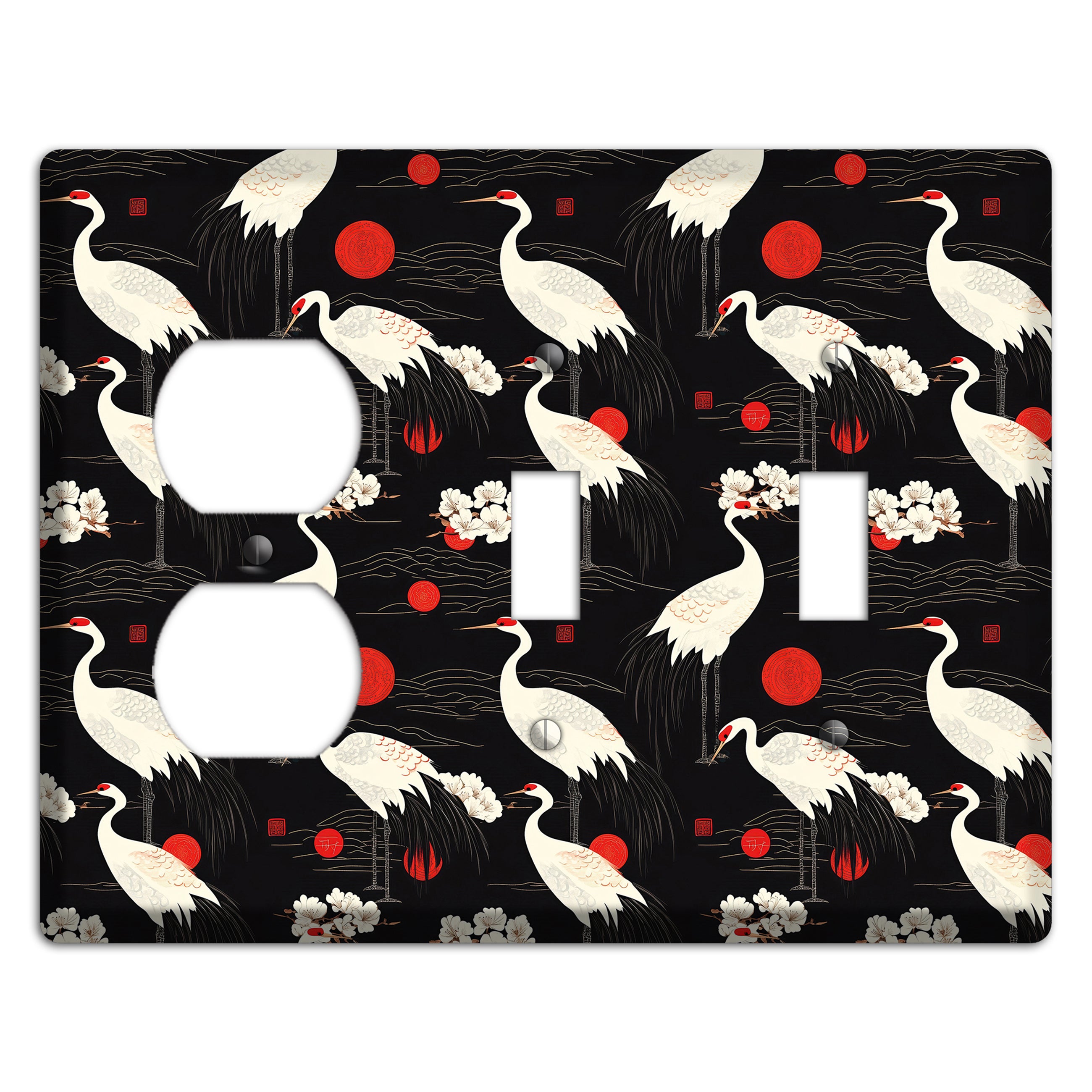 Obsidian Sun Vigil Duplex / 2 Toggle Wallplate