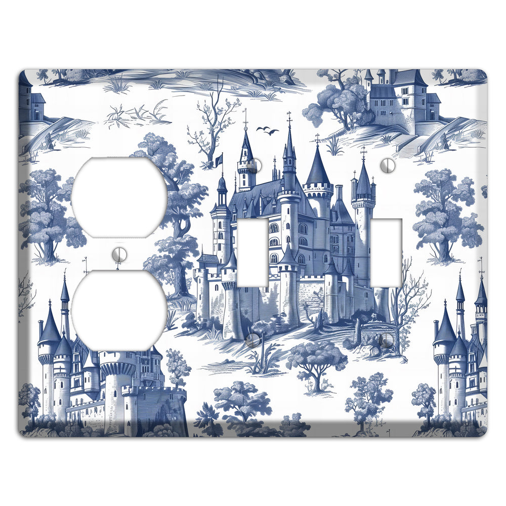 Fortress & Fog Duplex / 2 Toggle Wallplate