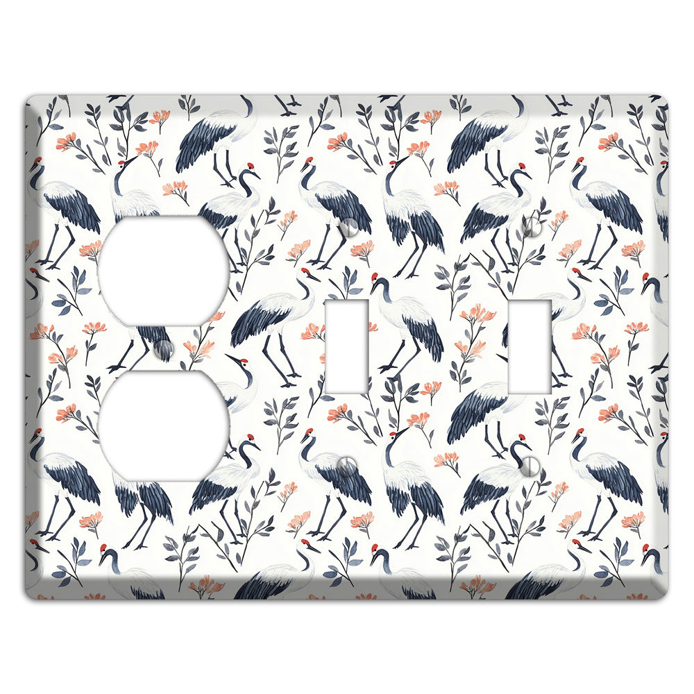 Slate & Coral Marsh Duplex / 2 Toggle Wallplate