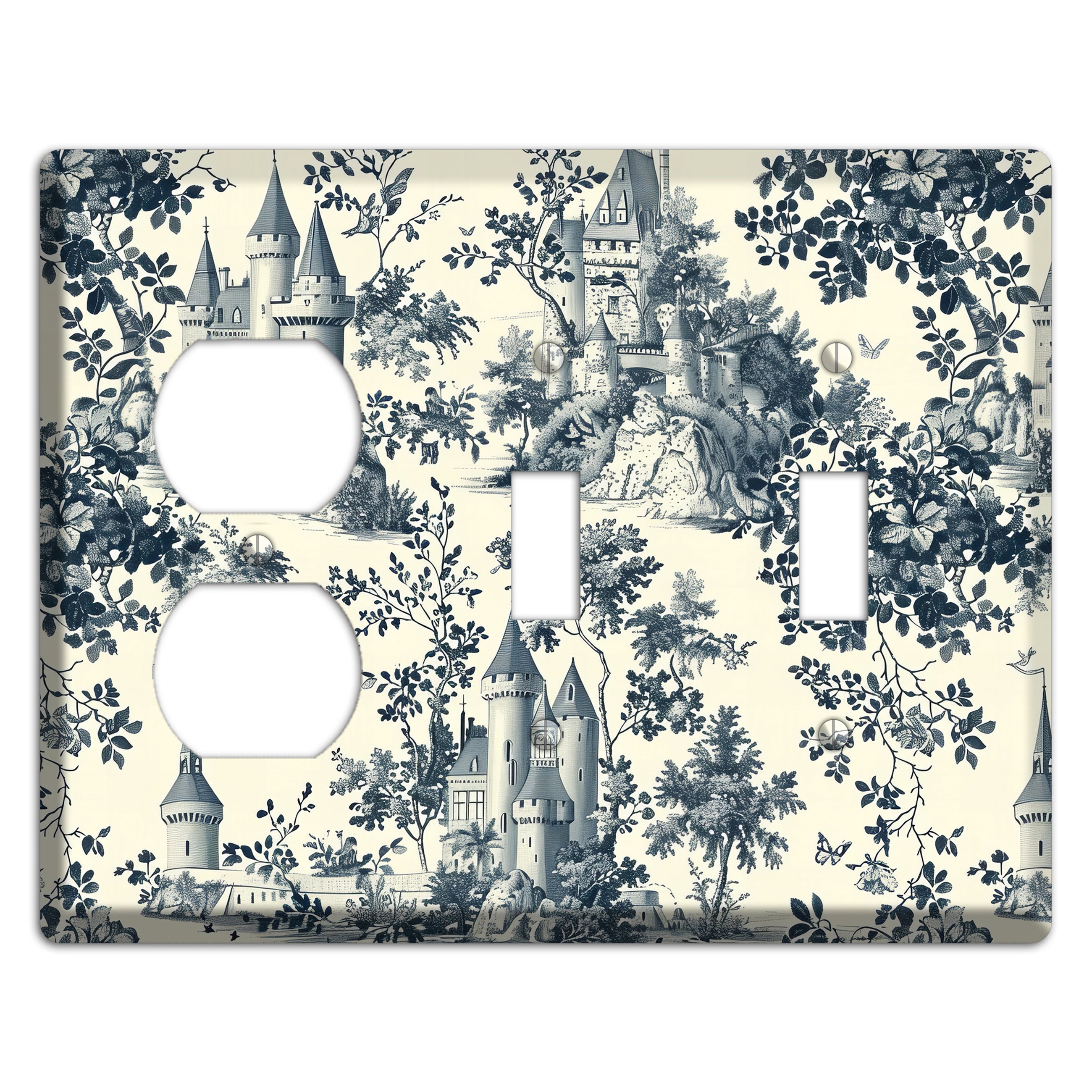 Castle & Crown Duplex / 2 Toggle Wallplate