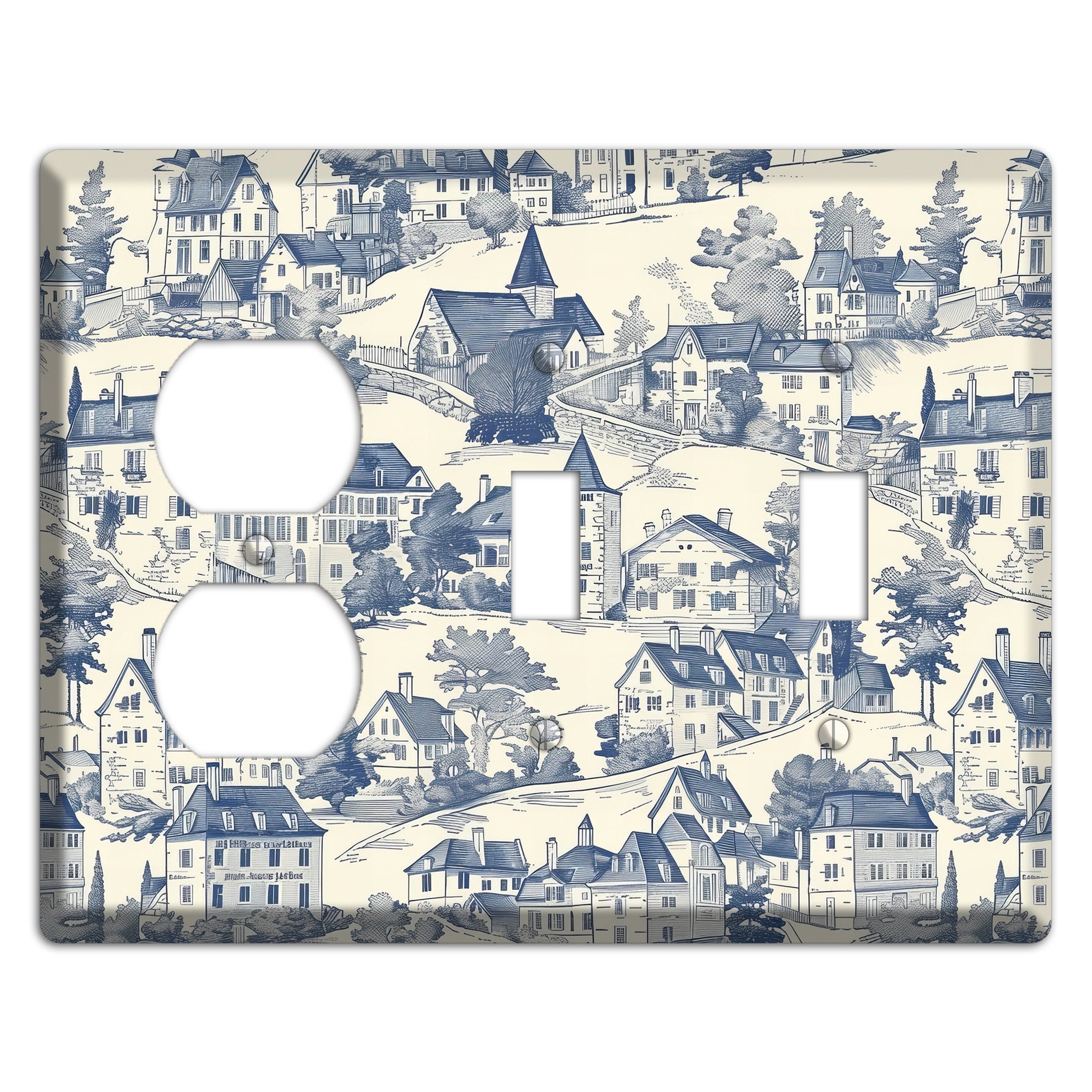 Village Chronicle Duplex / 2 Toggle Wallplate