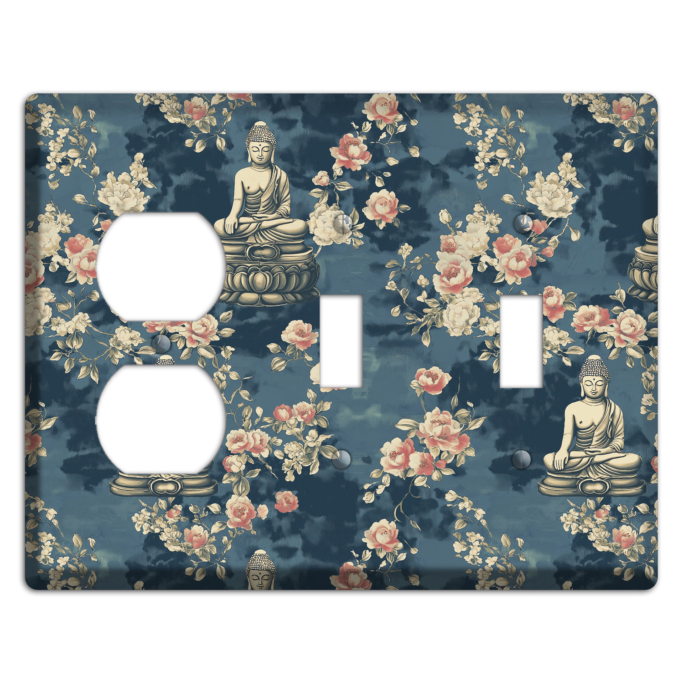 Lotus & Bloom Duplex / 2 Toggle Wallplate