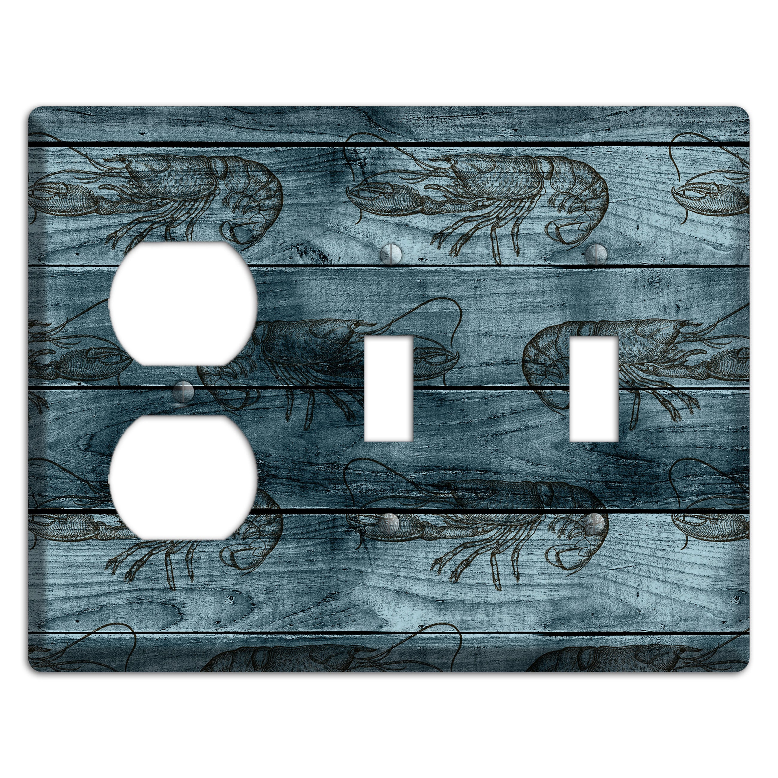 Lobster Ledger Duplex / 2 Toggle Wallplate