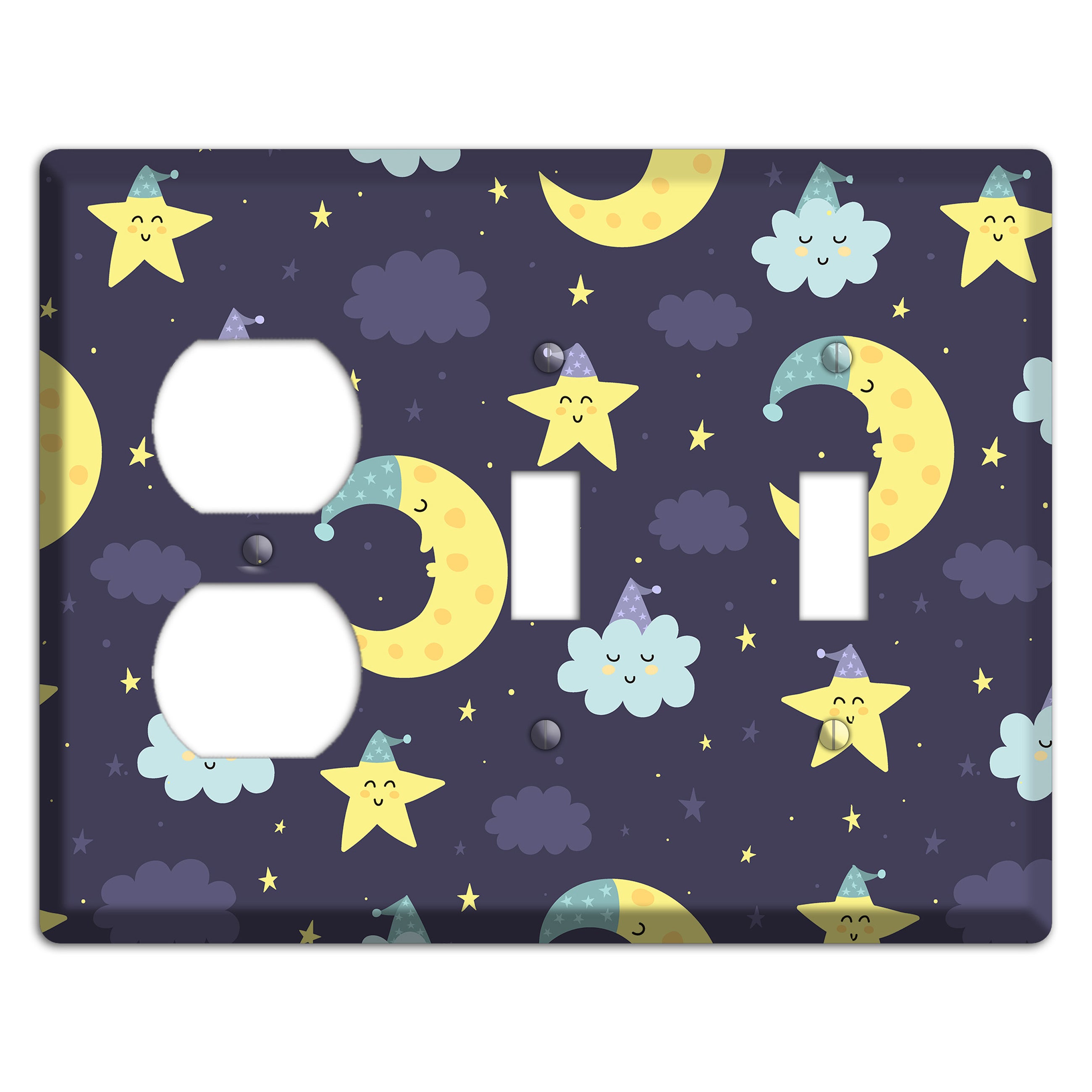 Moon & Star Wishes Duplex / 2 Toggle Wallplate