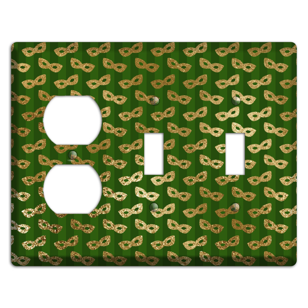 Golden Disguise Duplex / 2 Toggle Wallplate