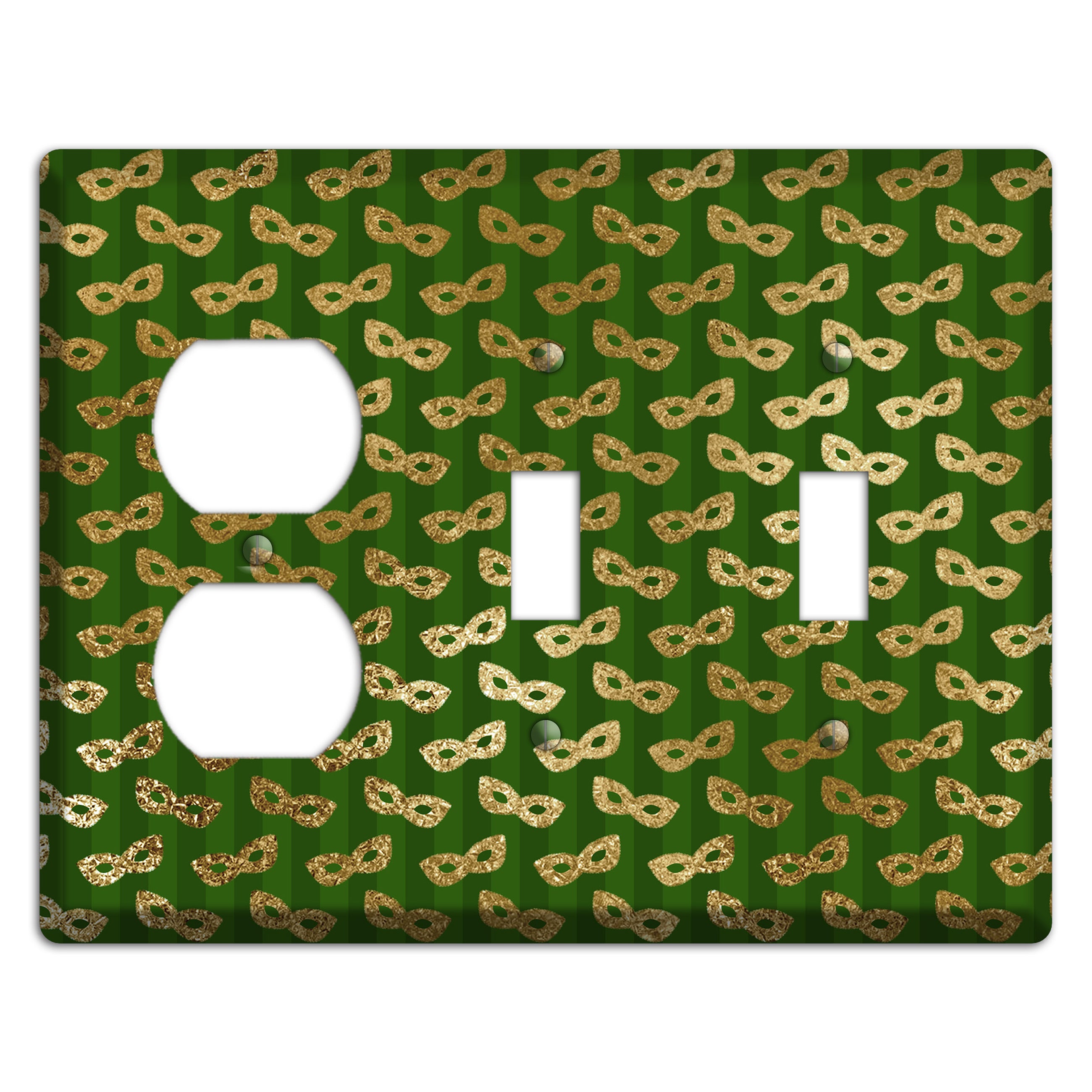 Golden Disguise Duplex / 2 Toggle Wallplate