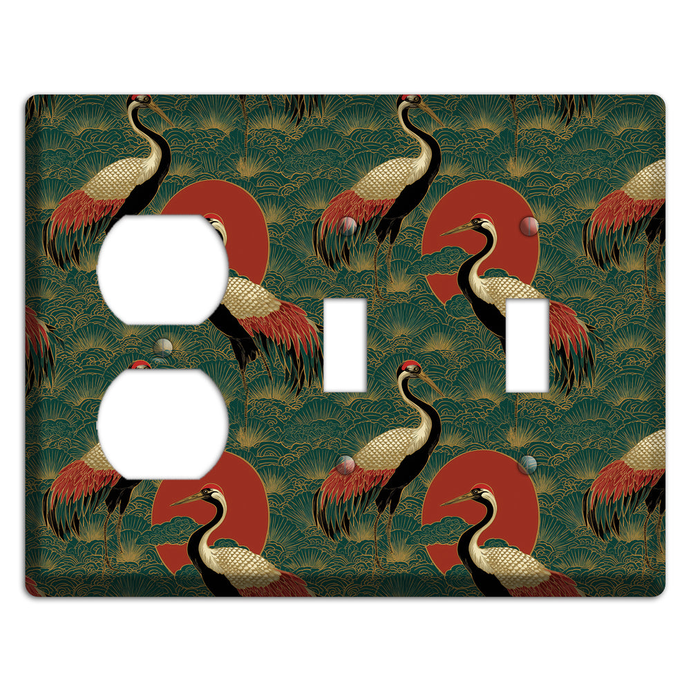 Jade Sun Sentinels Duplex / 2 Toggle Wallplate