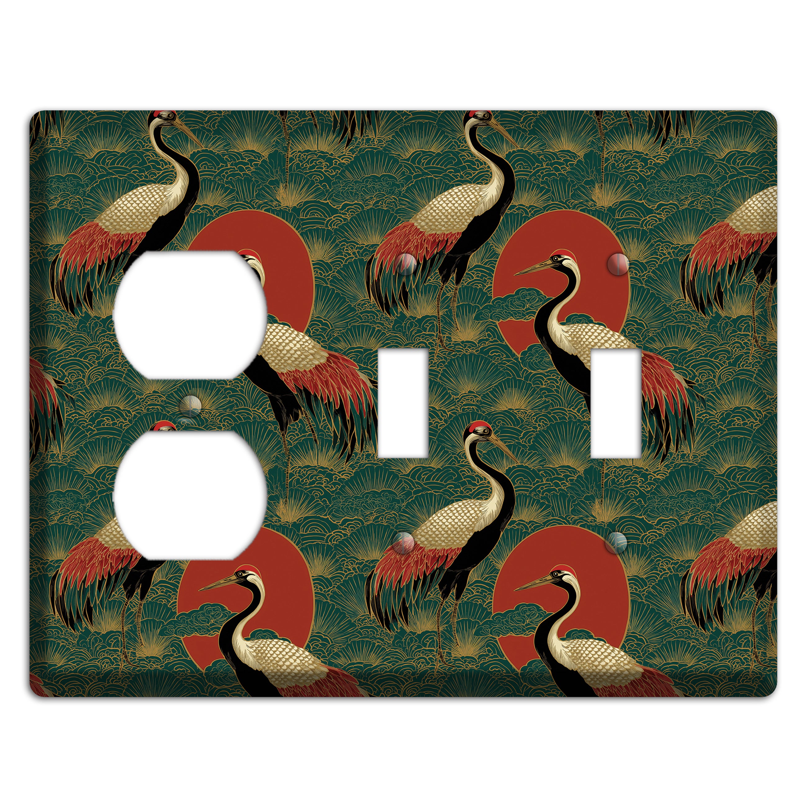 Jade Sun Sentinels Duplex / 2 Toggle Wallplate