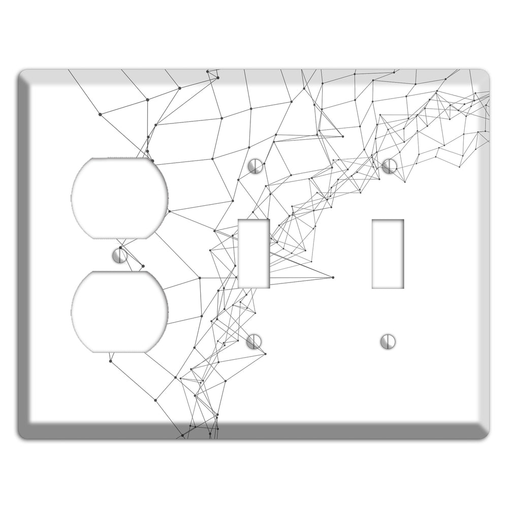 Neural Drift Lines Duplex / 2 Toggle Wallplate