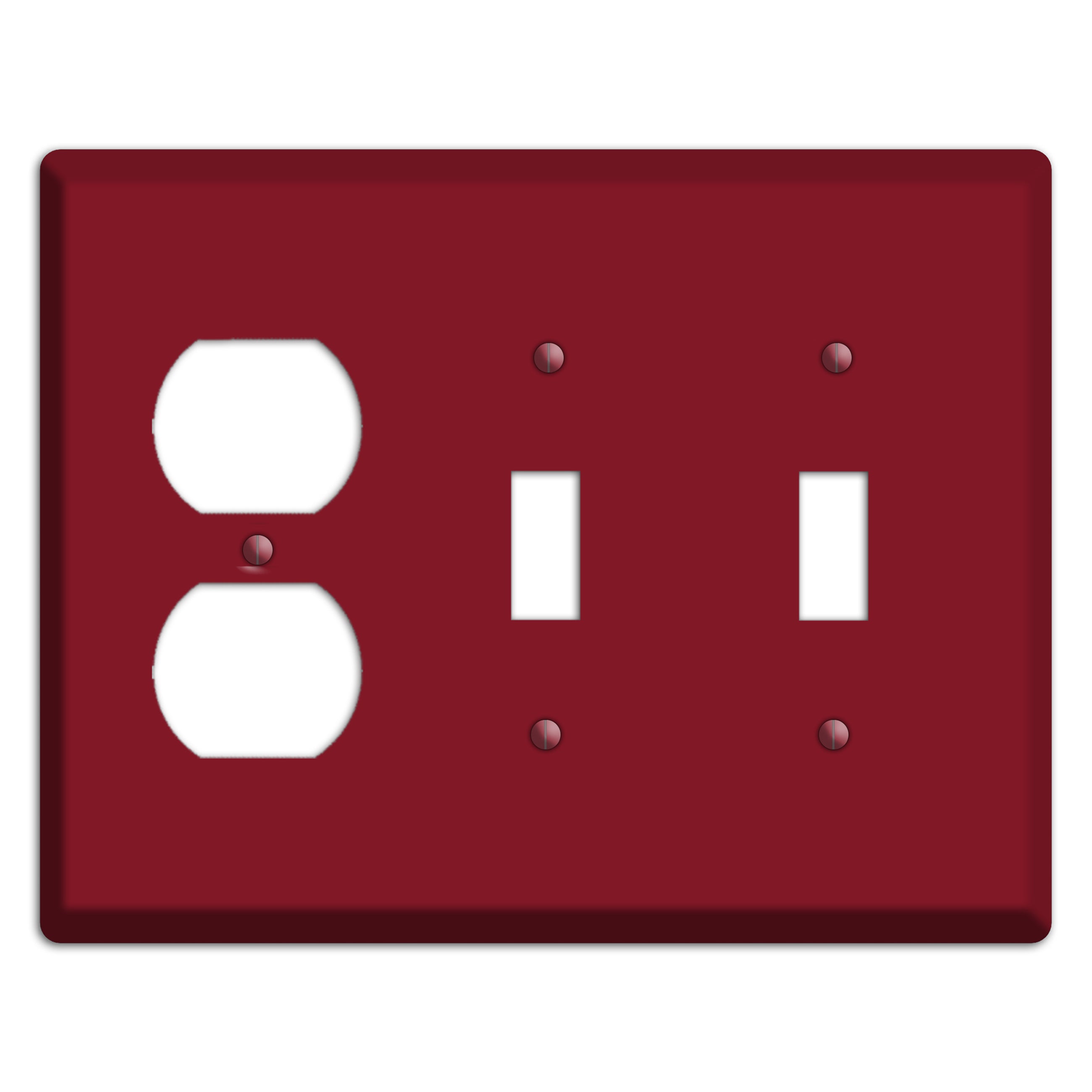 Baxter Burgundy Wine Duplex / 2 Toggle Wallplate