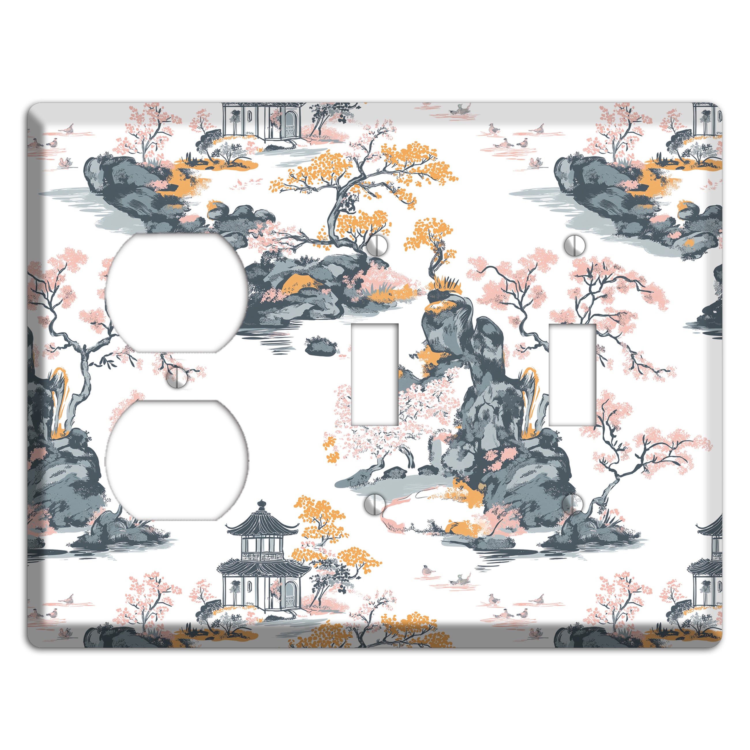 Stone Garden Reverie Duplex / 2 Toggle Wallplate