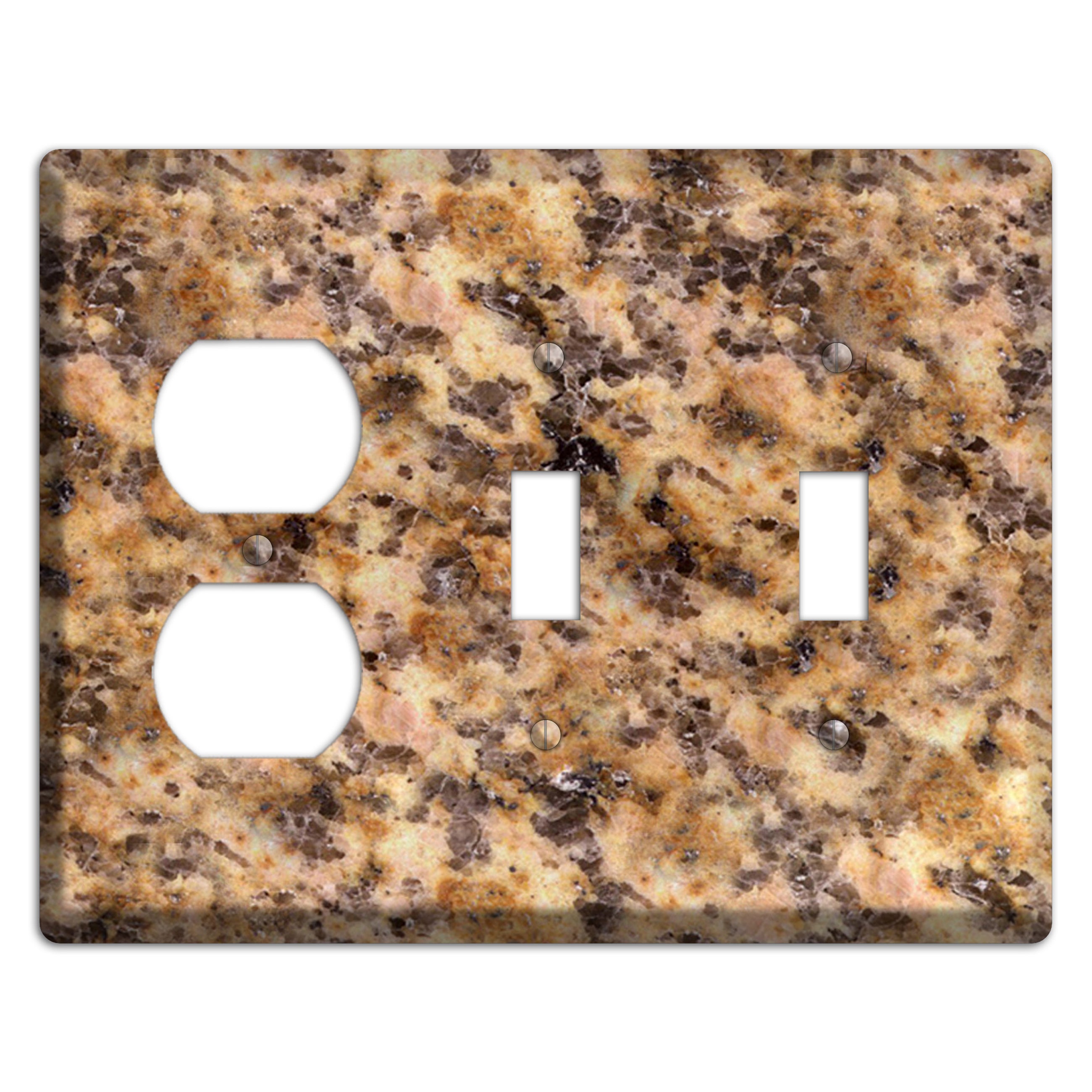 Lapidus Granite Duplex / 2 Toggle Wallplate
