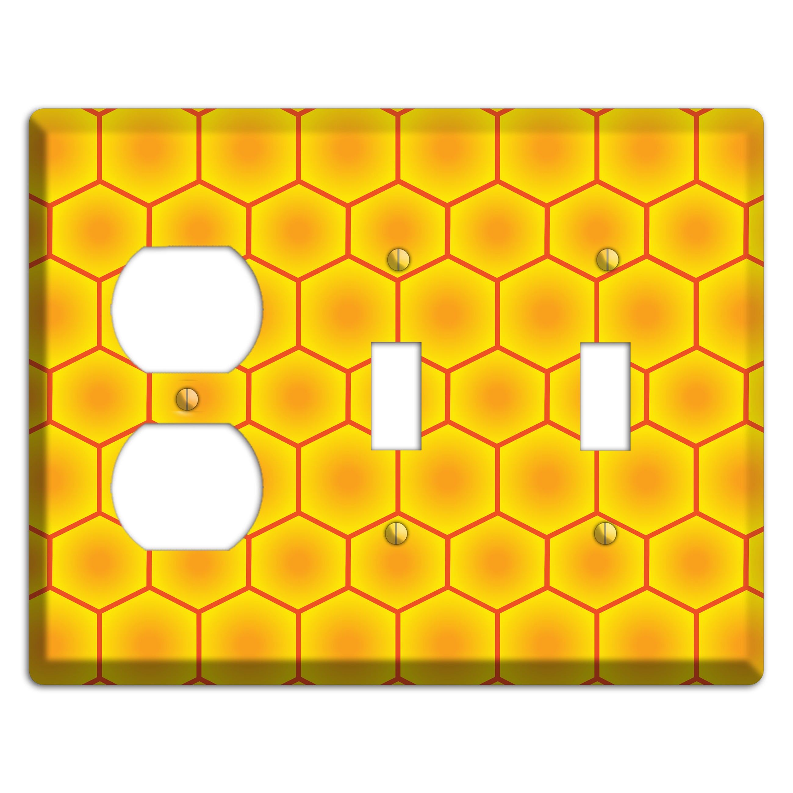 Golden Vault Cells Duplex / 2 Toggle Wallplate